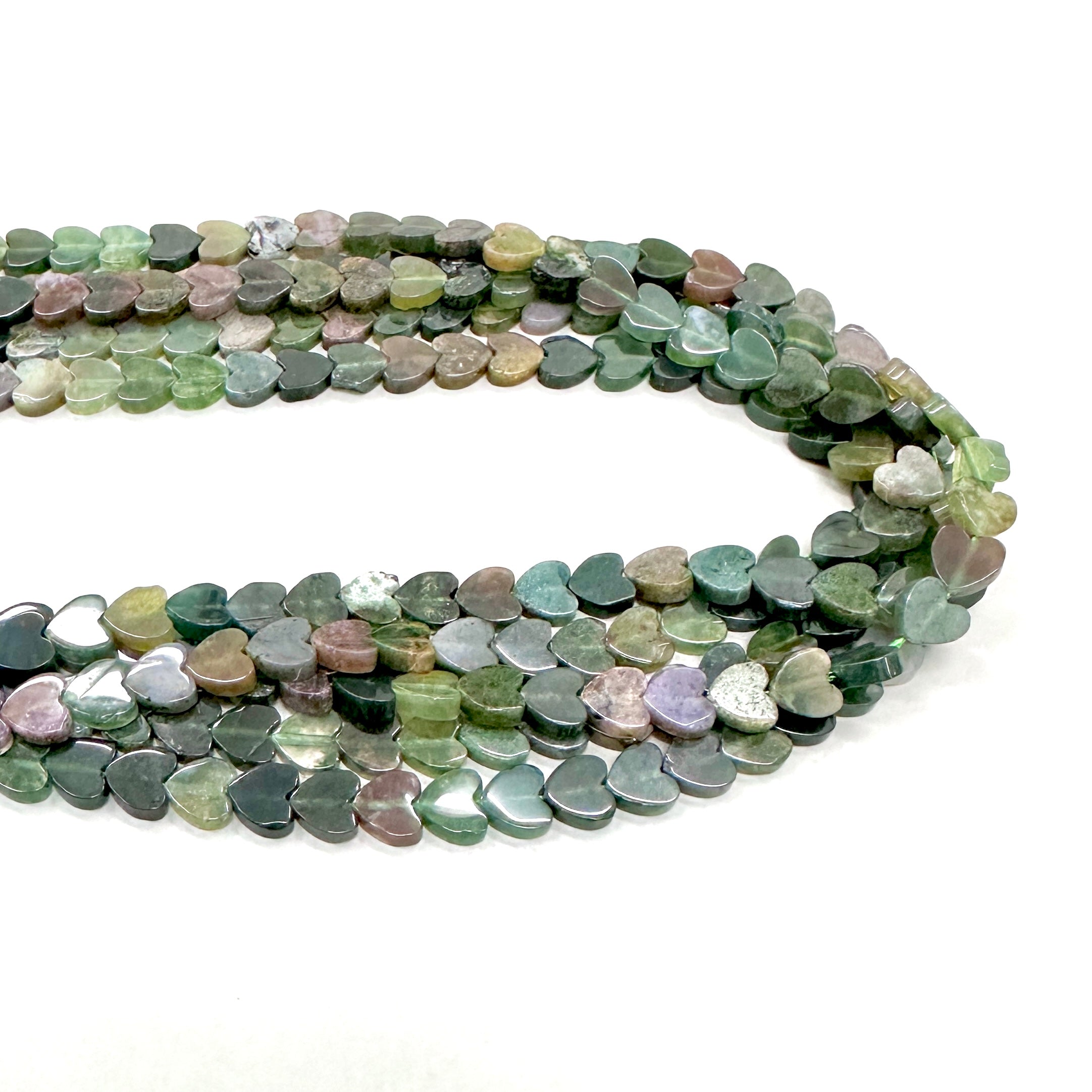 CORAZON PLANO DE PIEDRAS | AGATA DE LA INDIA | 6MM