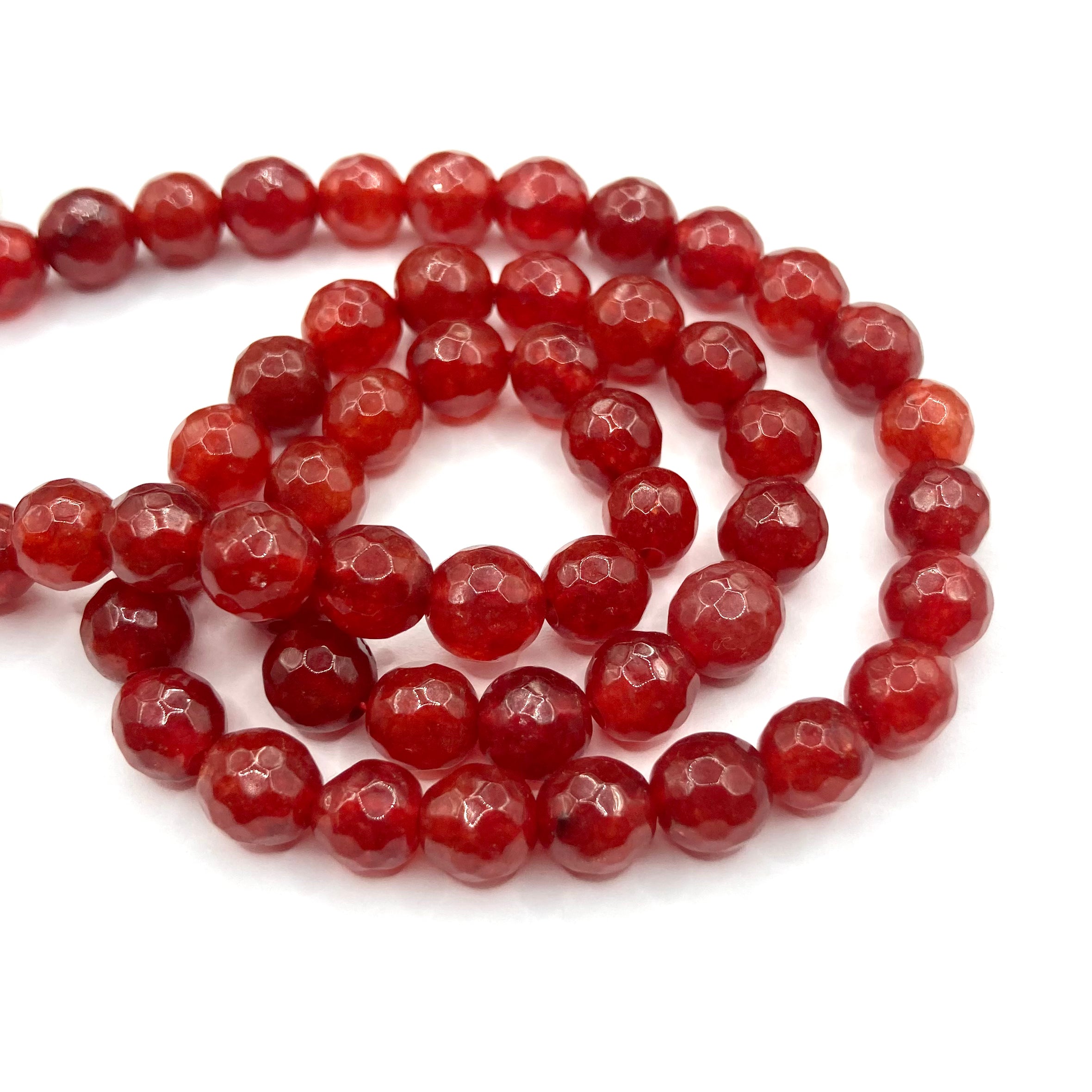 Agata Facetada | 6mm | Naranja Cornalina