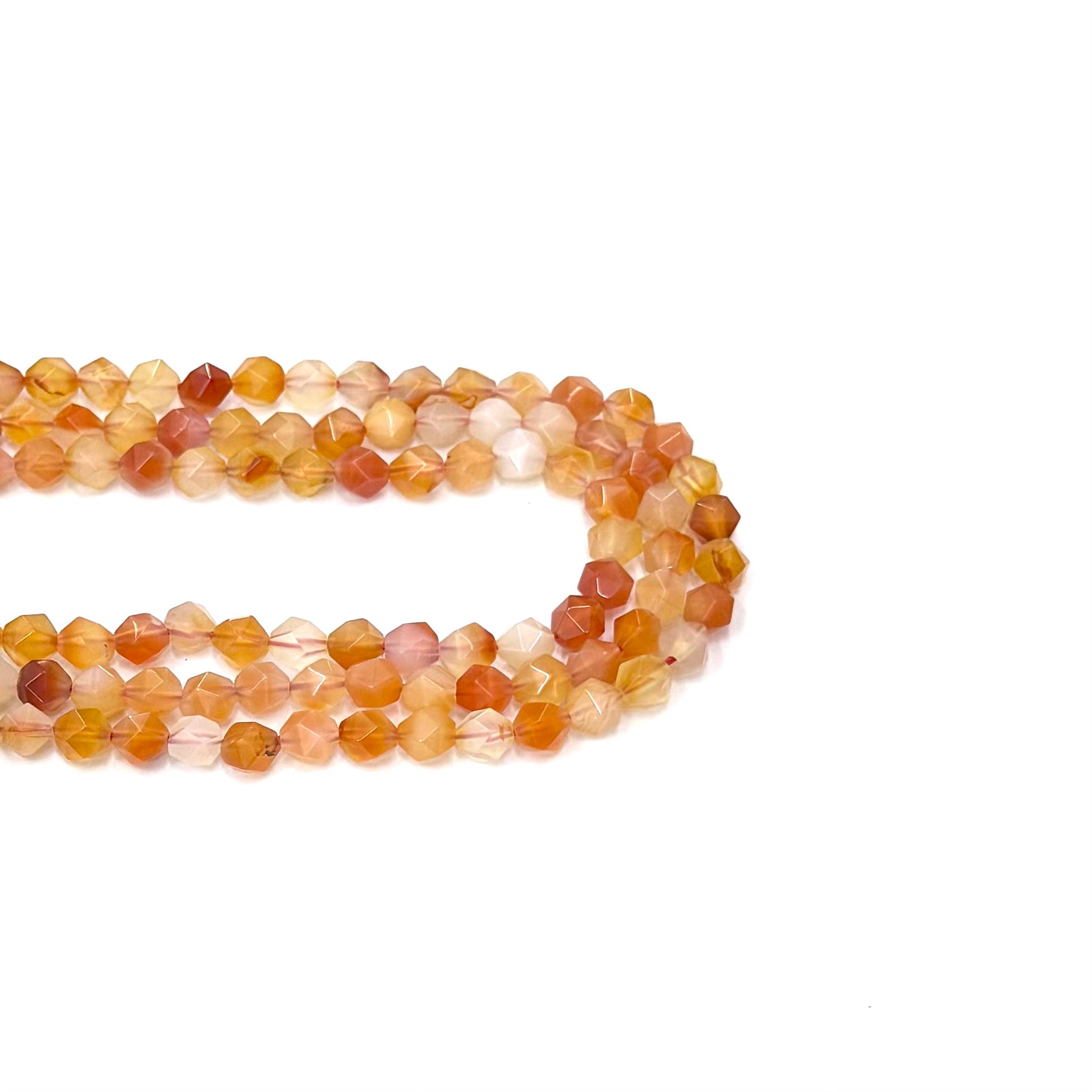 PIEDRA HEXAGONAL | AGATA MIX NARANJA
