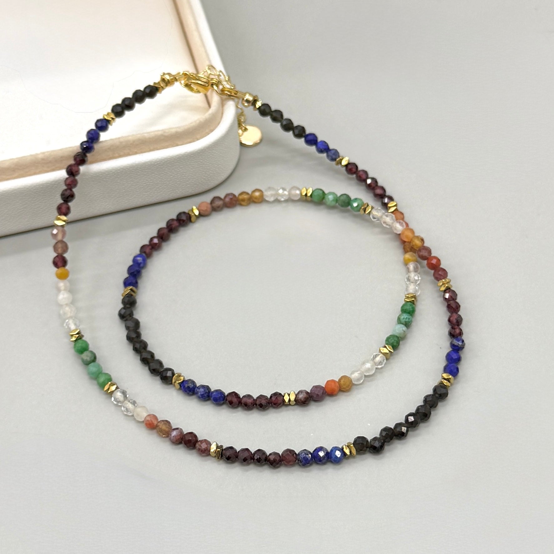 COLLAR | MIX PIEDRAS | OBSIDIANA GRANATE Y LAPISLAZULI