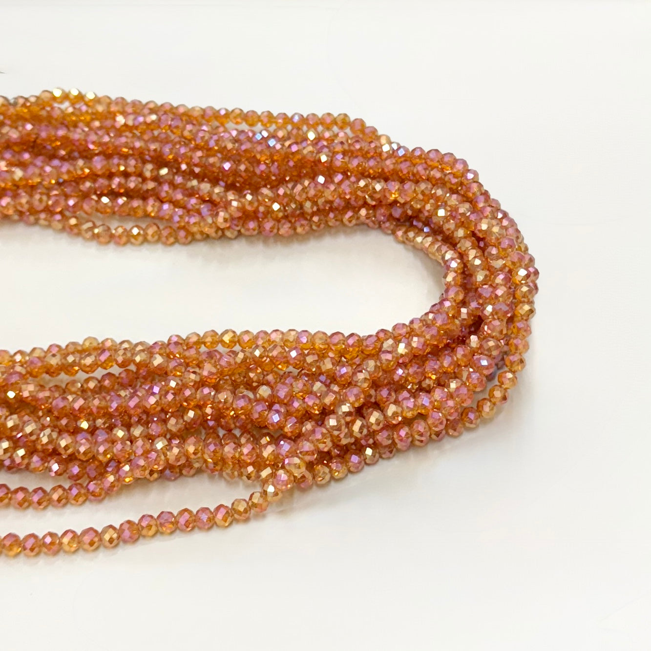 CRISTAL CHATO | 4.4MM | NARANJA ROSE TRASLUCIDO TORNASOL