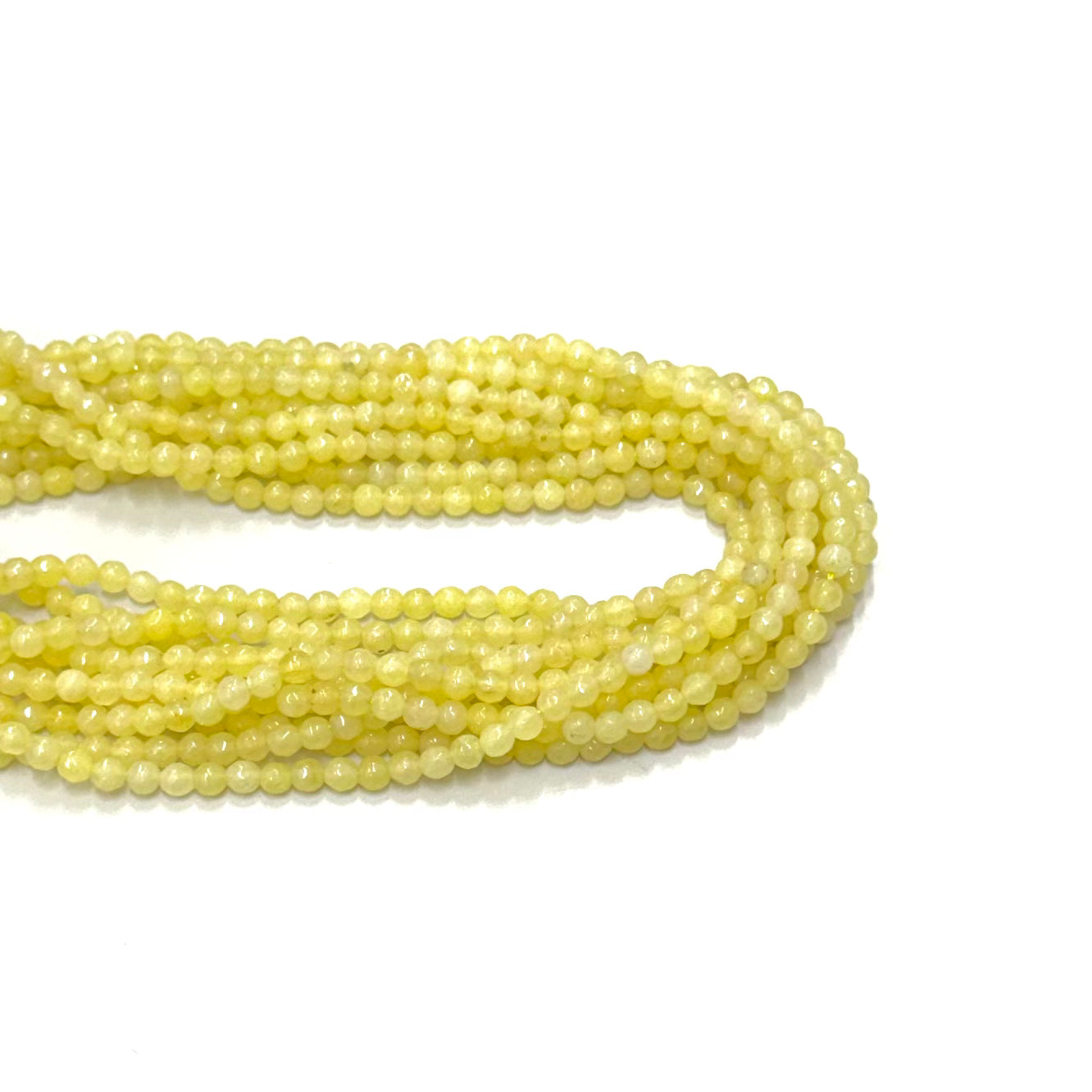 Agata Facetada | 4.5mm | Amarillo Pastel Matizado