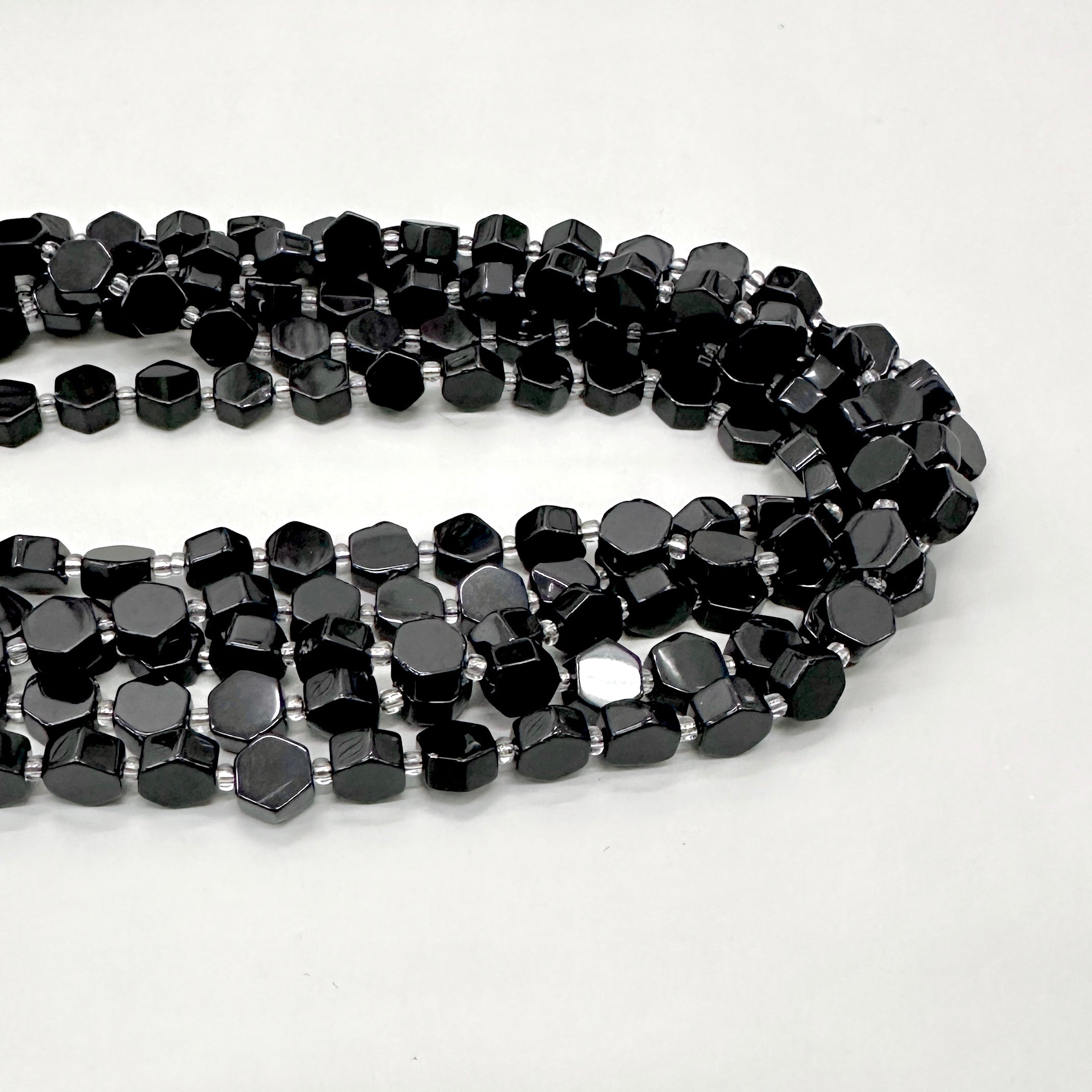 PIEDRA HEXAGONAL PLANA | OBSIDIANA
