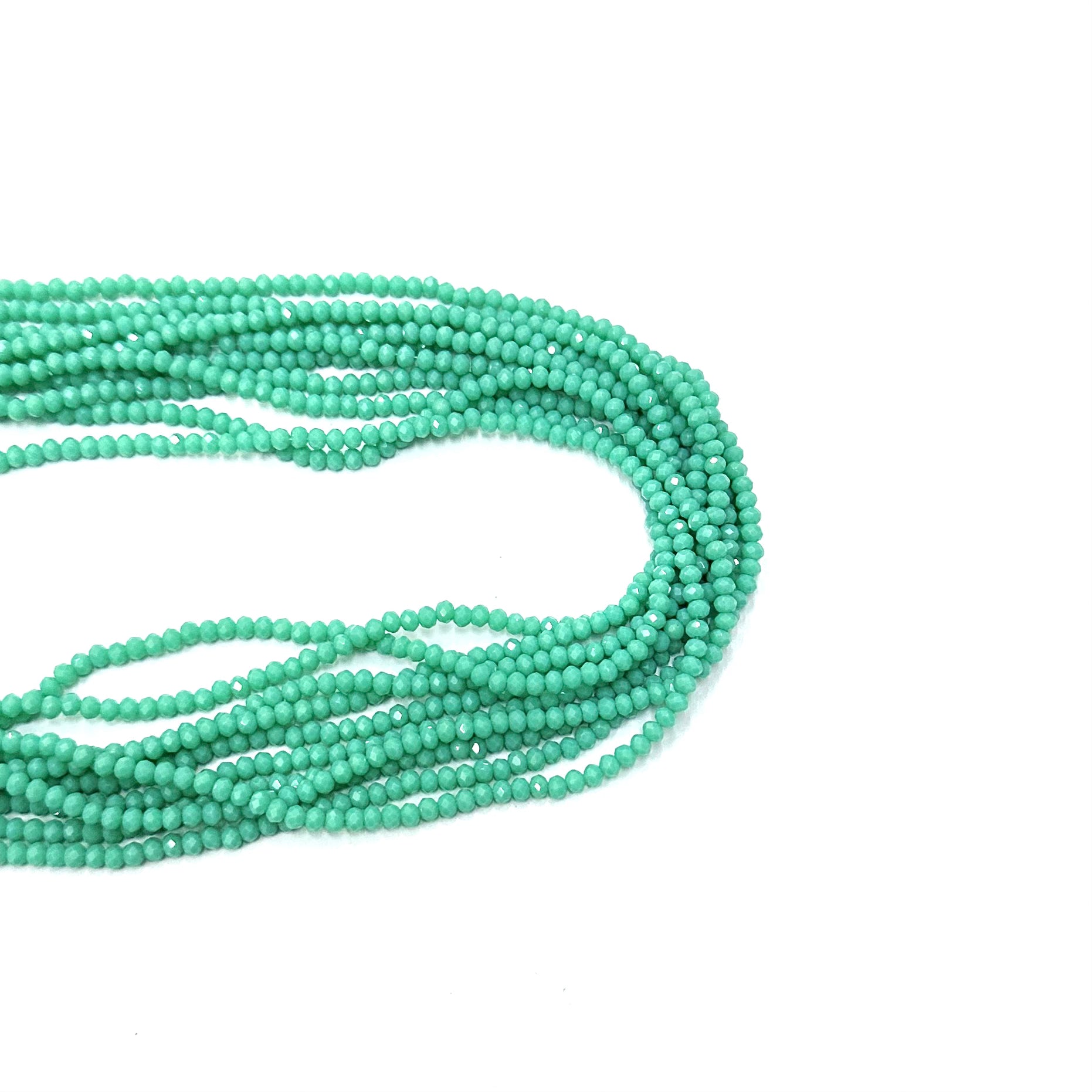 CRISTAL CHATO | 3MM| VERDE TURQUESA MEDIO OPALESCENTE