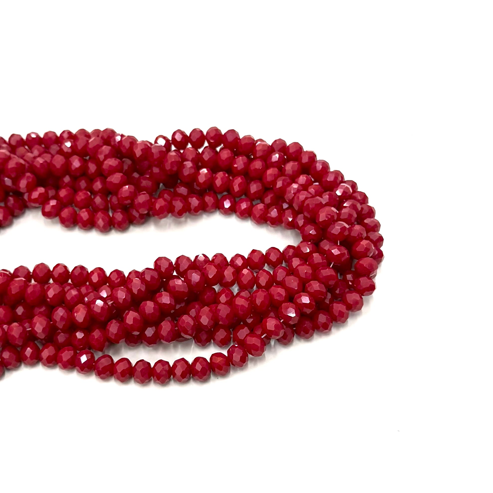 Cristal chato | 8 mm | Matte Rojo
