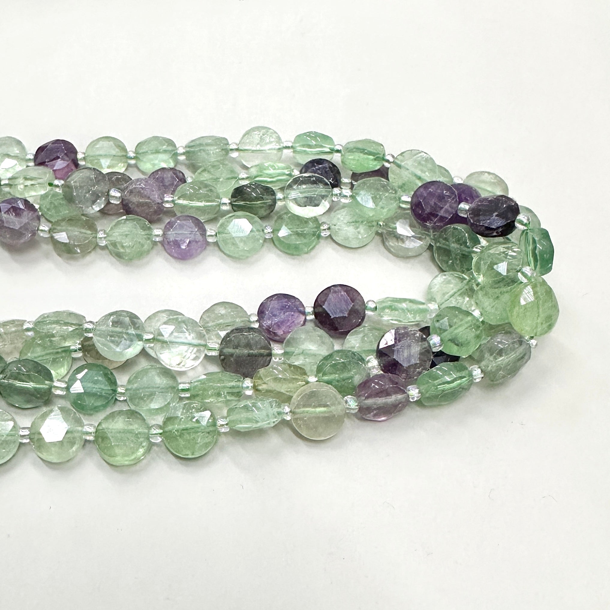 PIEDRA COIN FACETADA  | FLUORITA