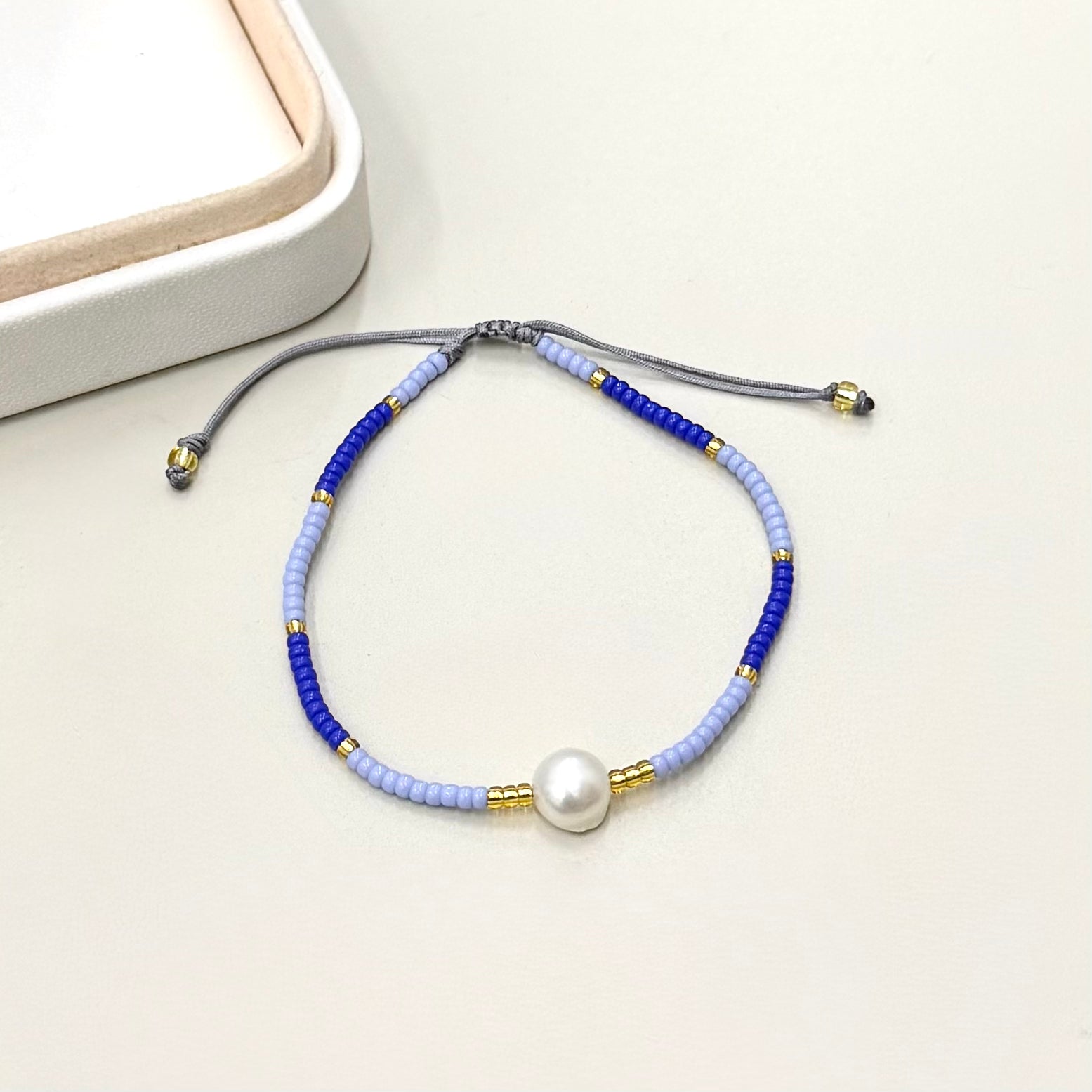 PULSERA MIX LAVANDA Y AZUL | PERLA DE RIO | LUNAM