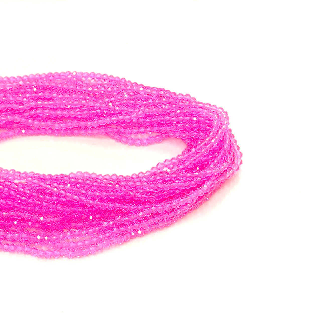 Cristal Chato | Rosado Fosforescente Translucido