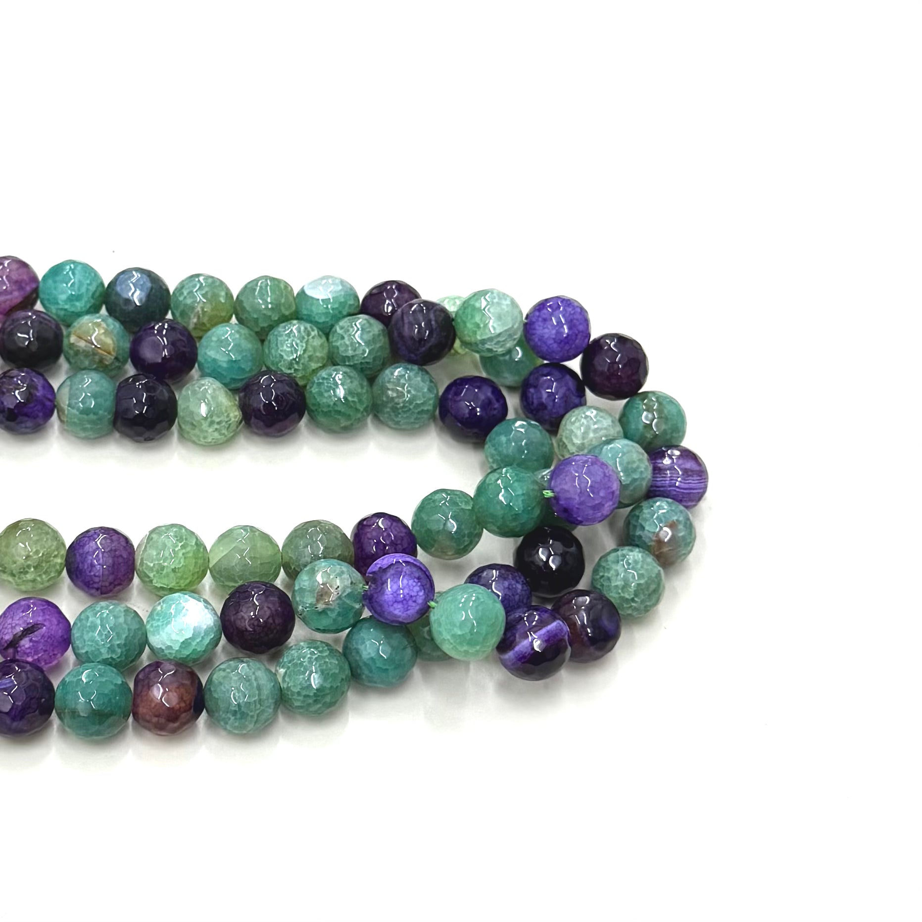 AGATA FACETADA | MIX MORADO Y VERDE