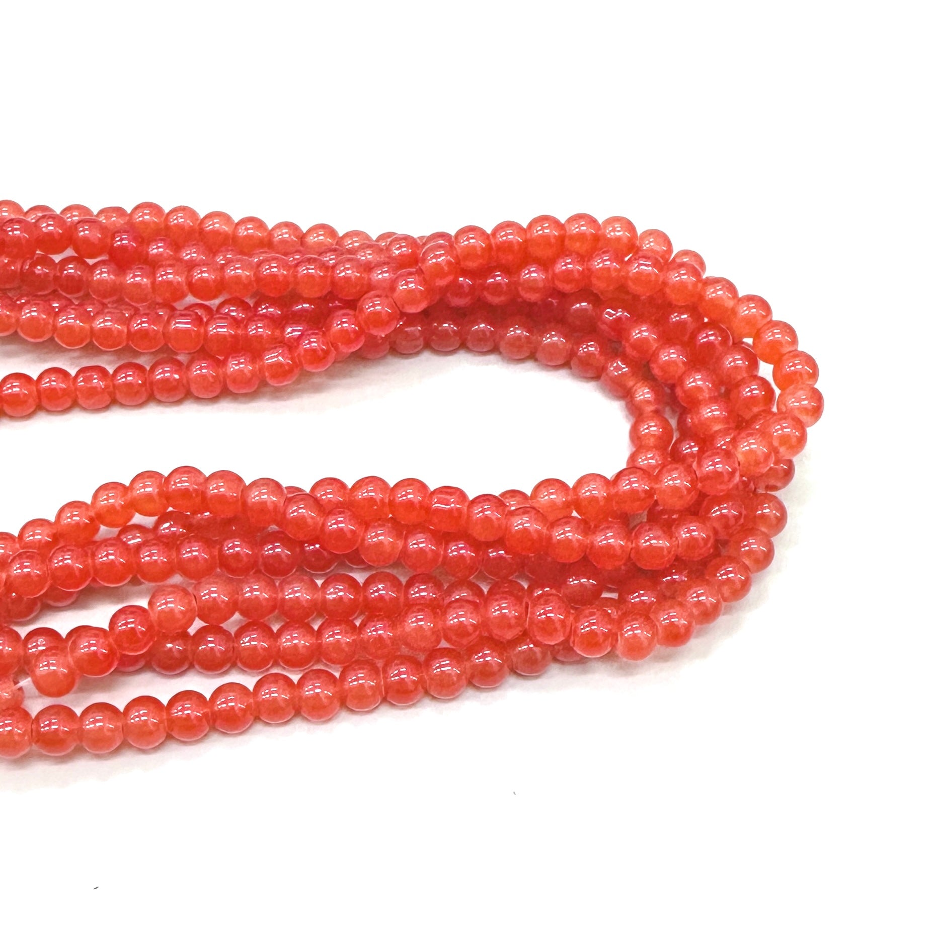 PERLA DE VIDRIO | 6MM | NARANJA CORNALINA