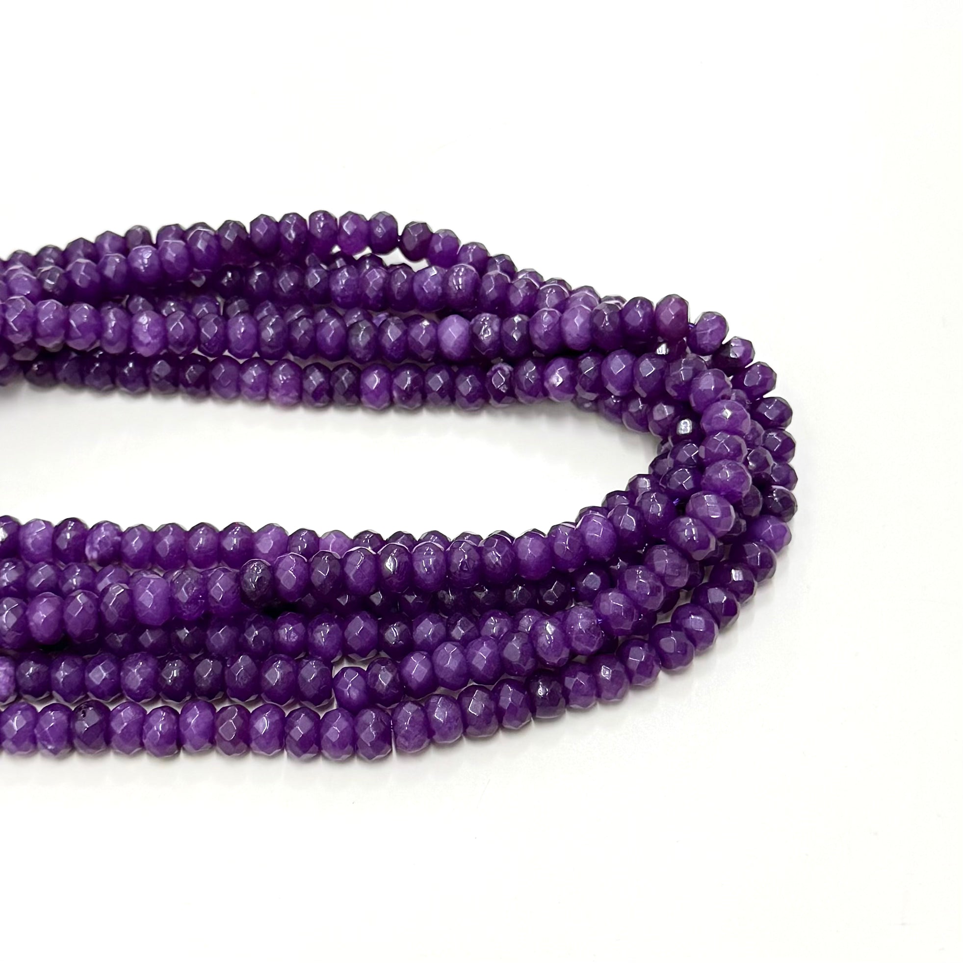 AGATA FACETADA RONDELL 8MM | MORADO