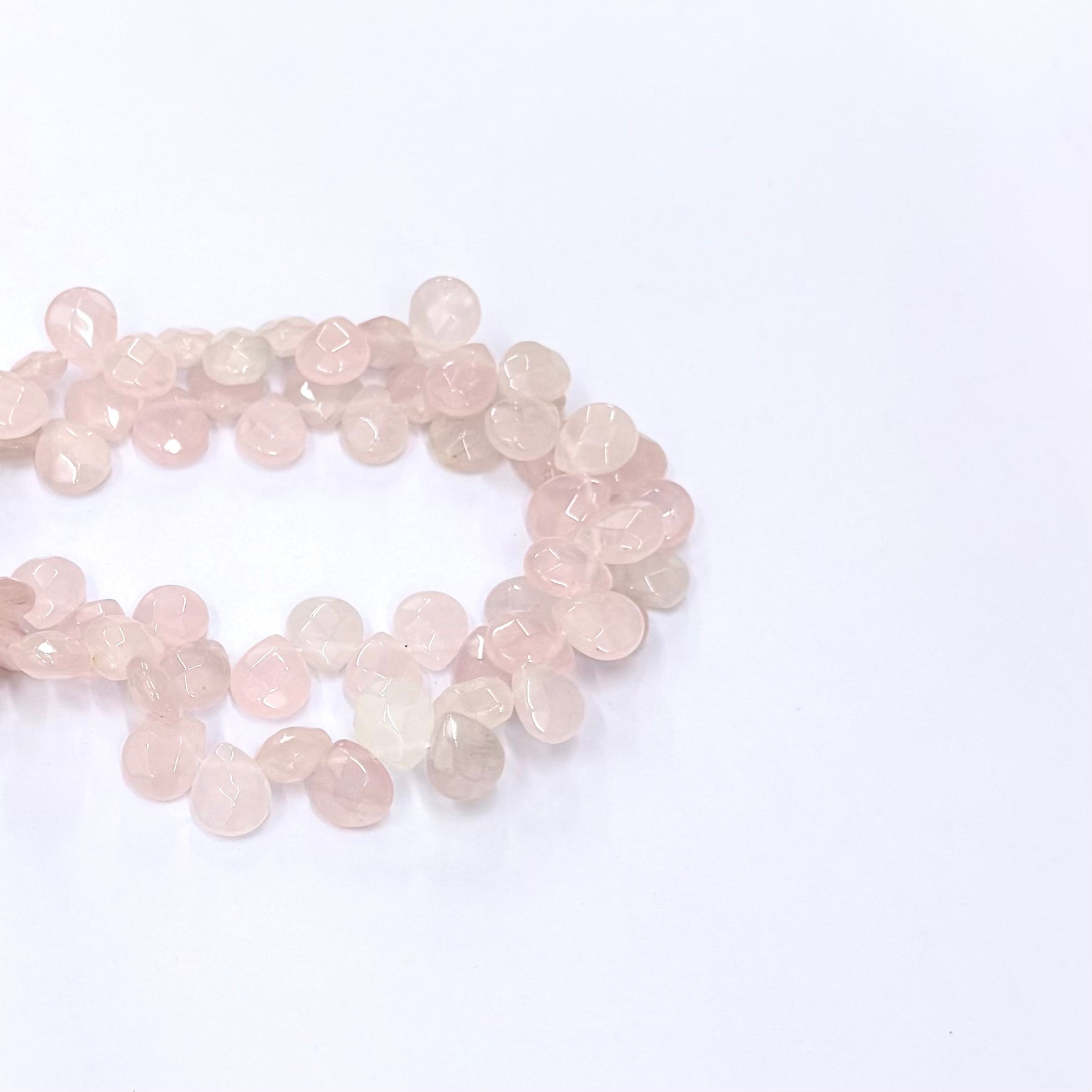 GOTA FACETADA | PLANO | 10X12MM | CUARZO ROSADO