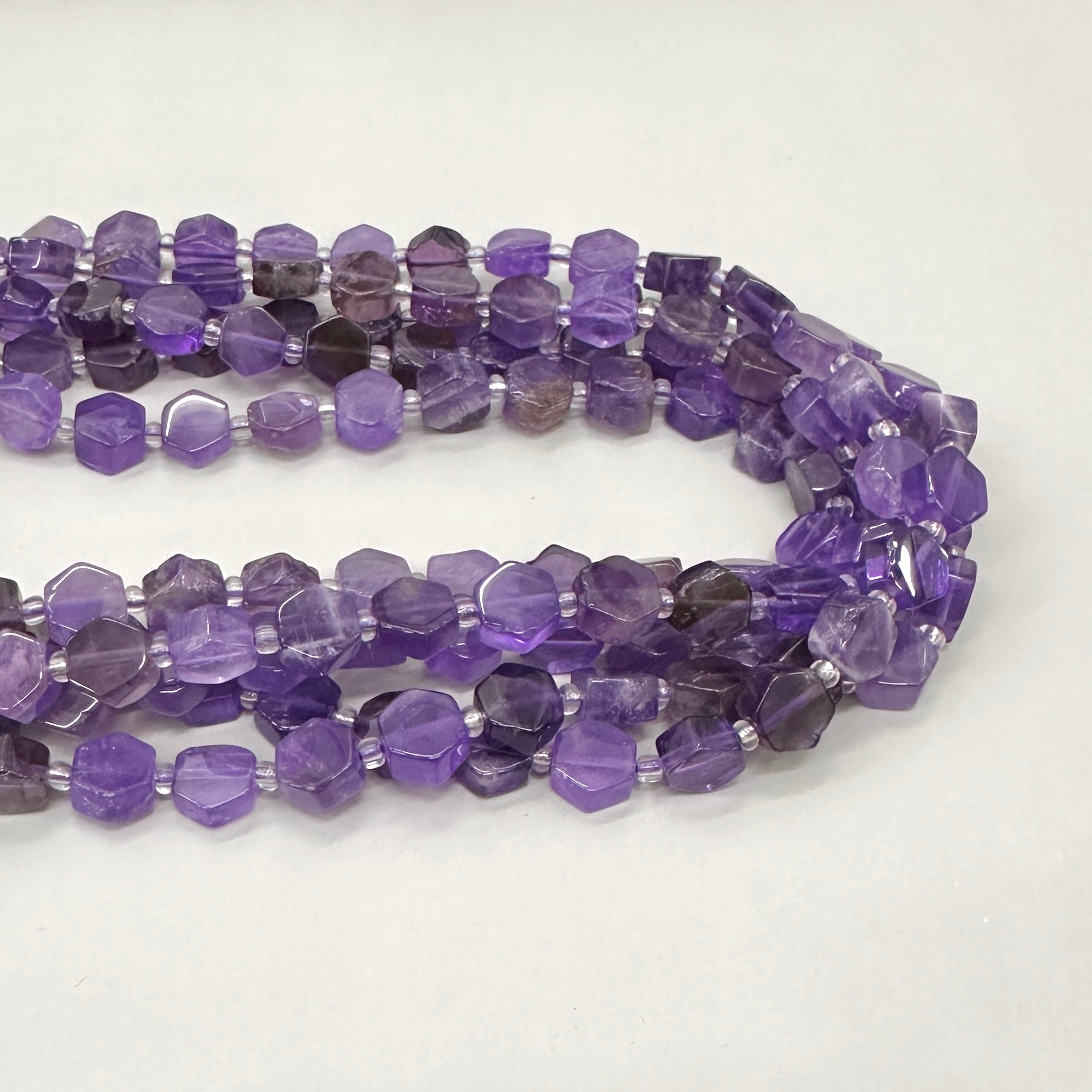 PIEDRA HEXAGONAL PLANA | AMATISTA