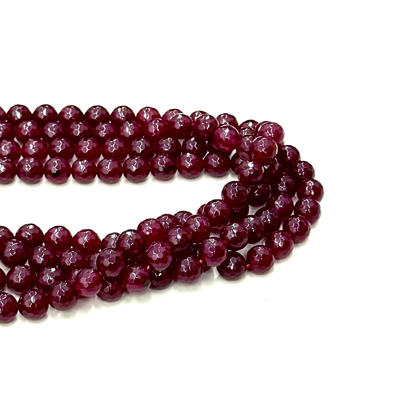 Agata Facetada | 10mm | Burdeo oscuro