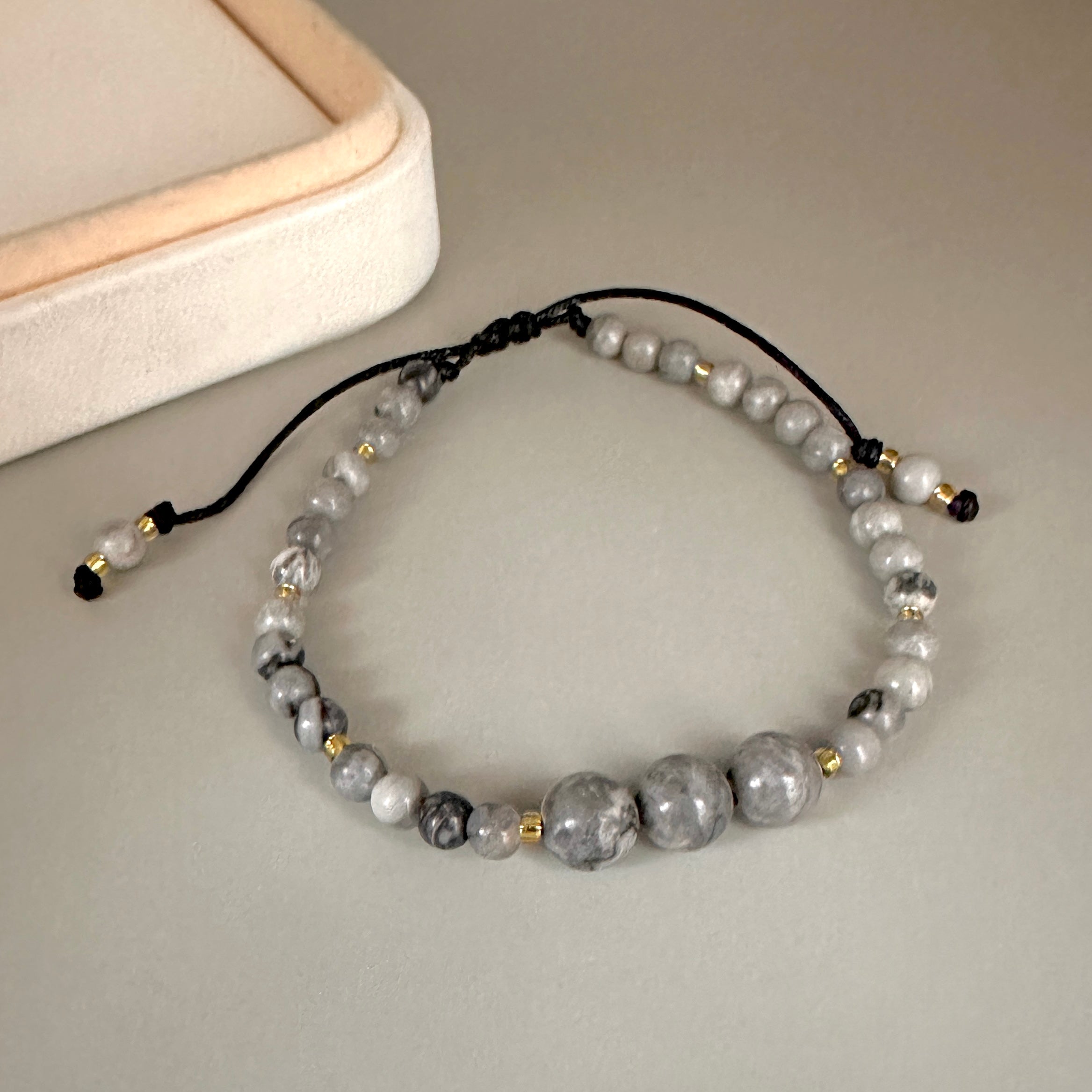 PULSERA JASPE FOSIL | LUNAM