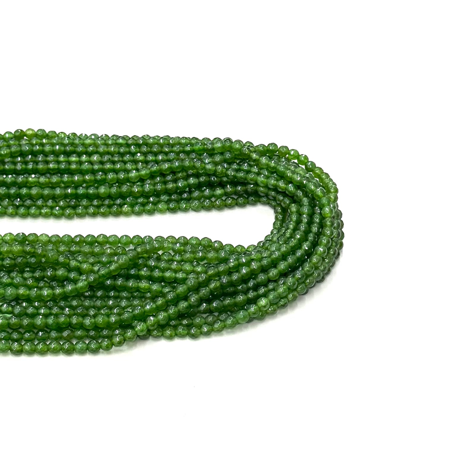 Agata Facetada | 4mm | Verde Oliva