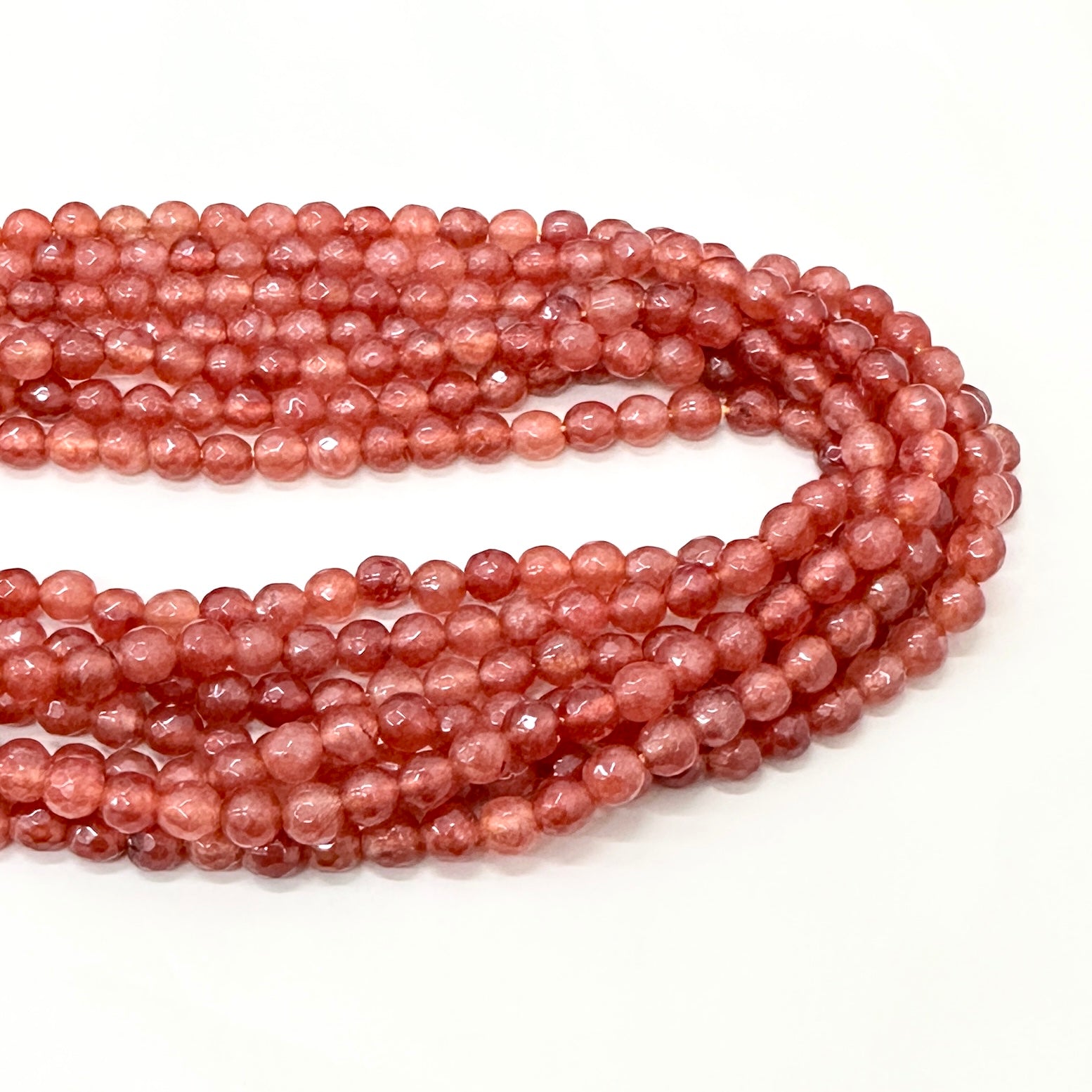 AGATA FACETADA | 6MM | NARANJA CORNALINA CLARO