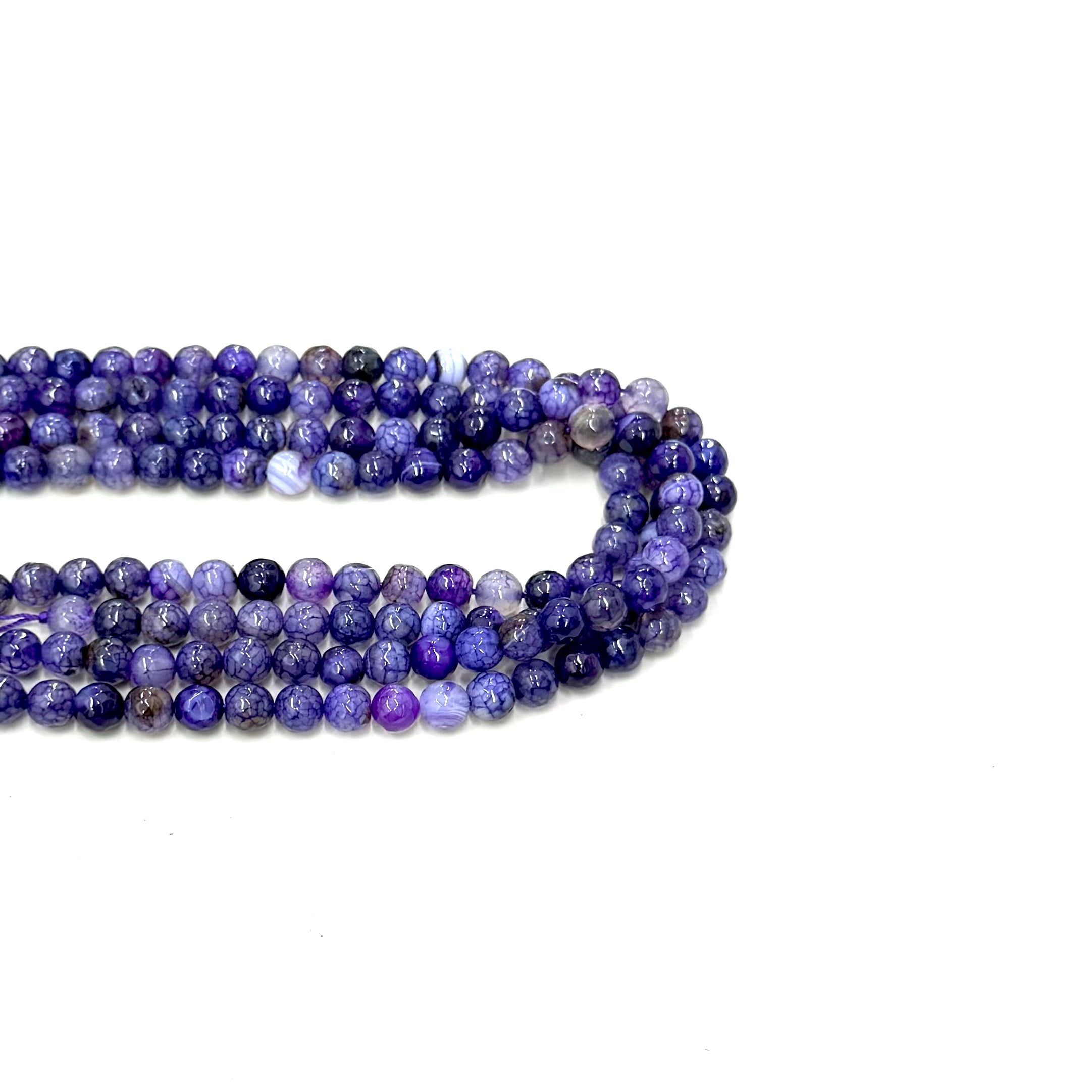 AGATA FACETADA | 8MM | MORADO CON VENAS MATIZADO