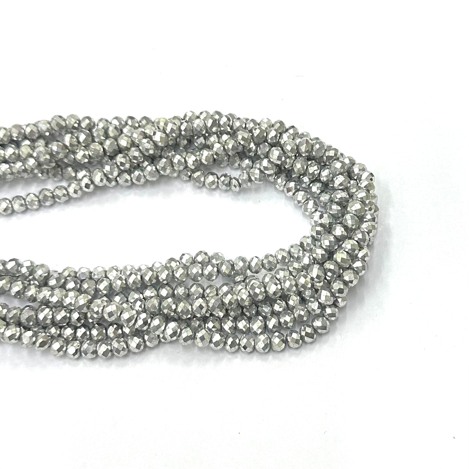 Cristal chato | 6 mm | Metal Plateado 1