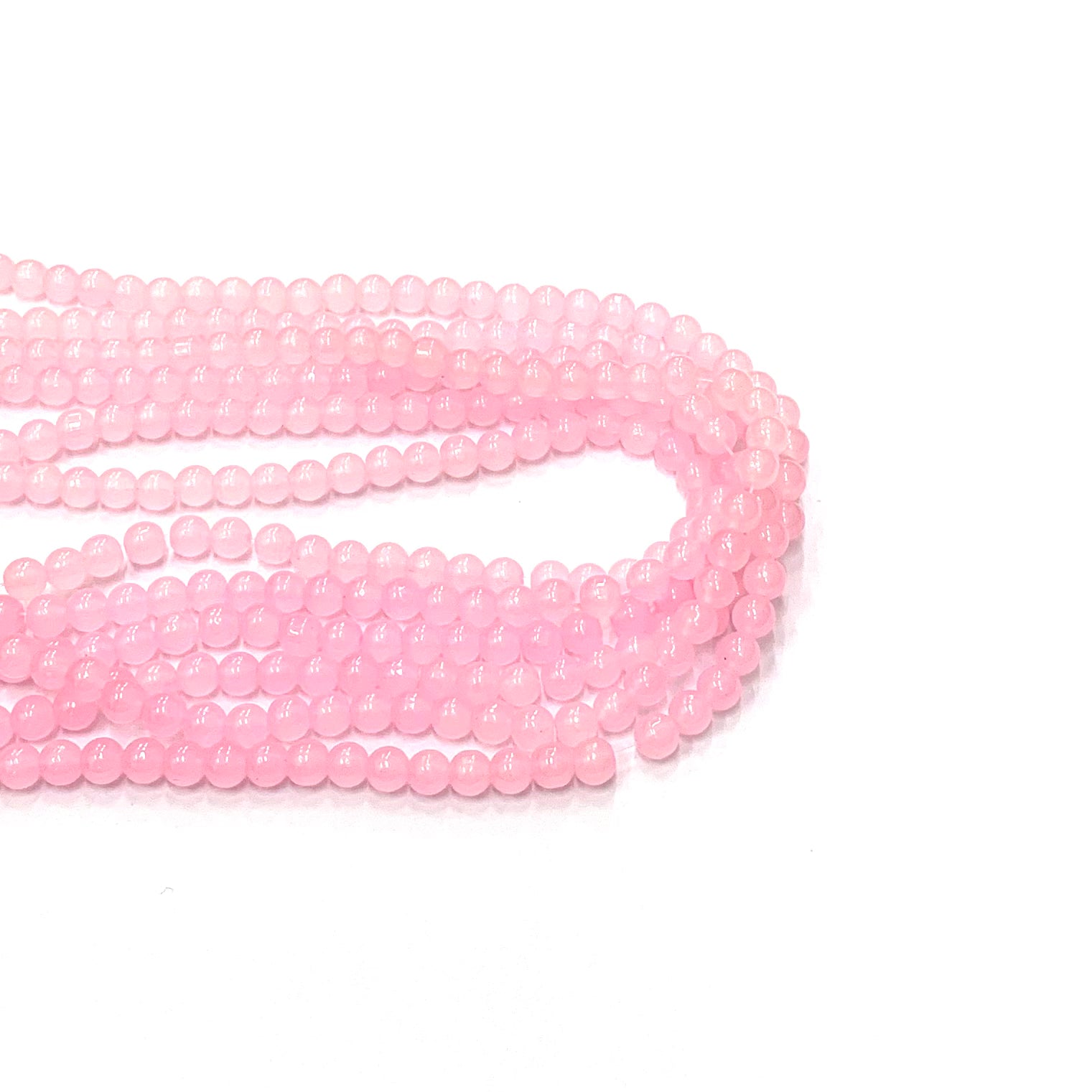 PERLA DE VIDRIO | 6MM | ROSA DAMASCO OSCURO TRASLÚCIDO