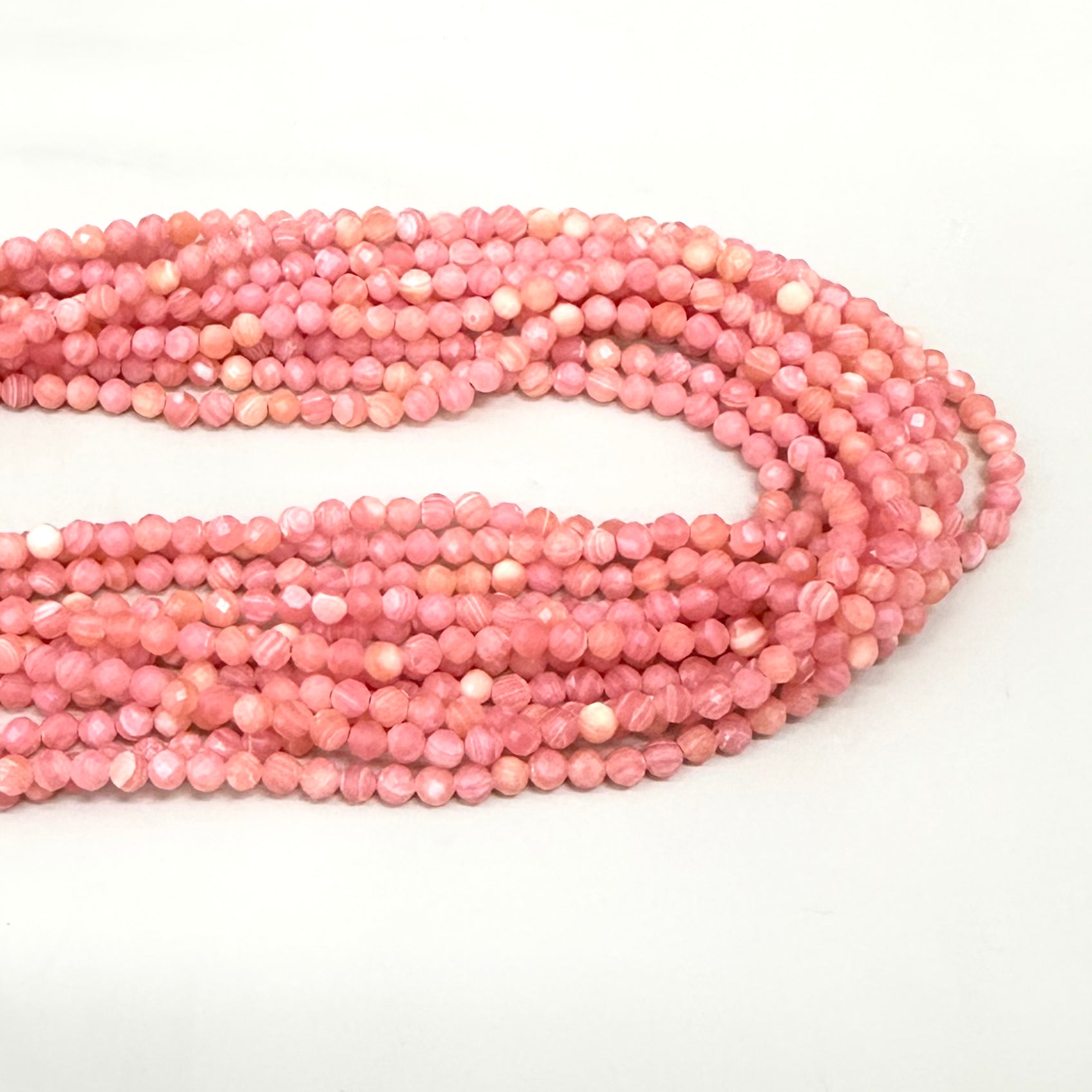 CONCHA DE NACAR ROSADA | MICROFACETADA | 3MM