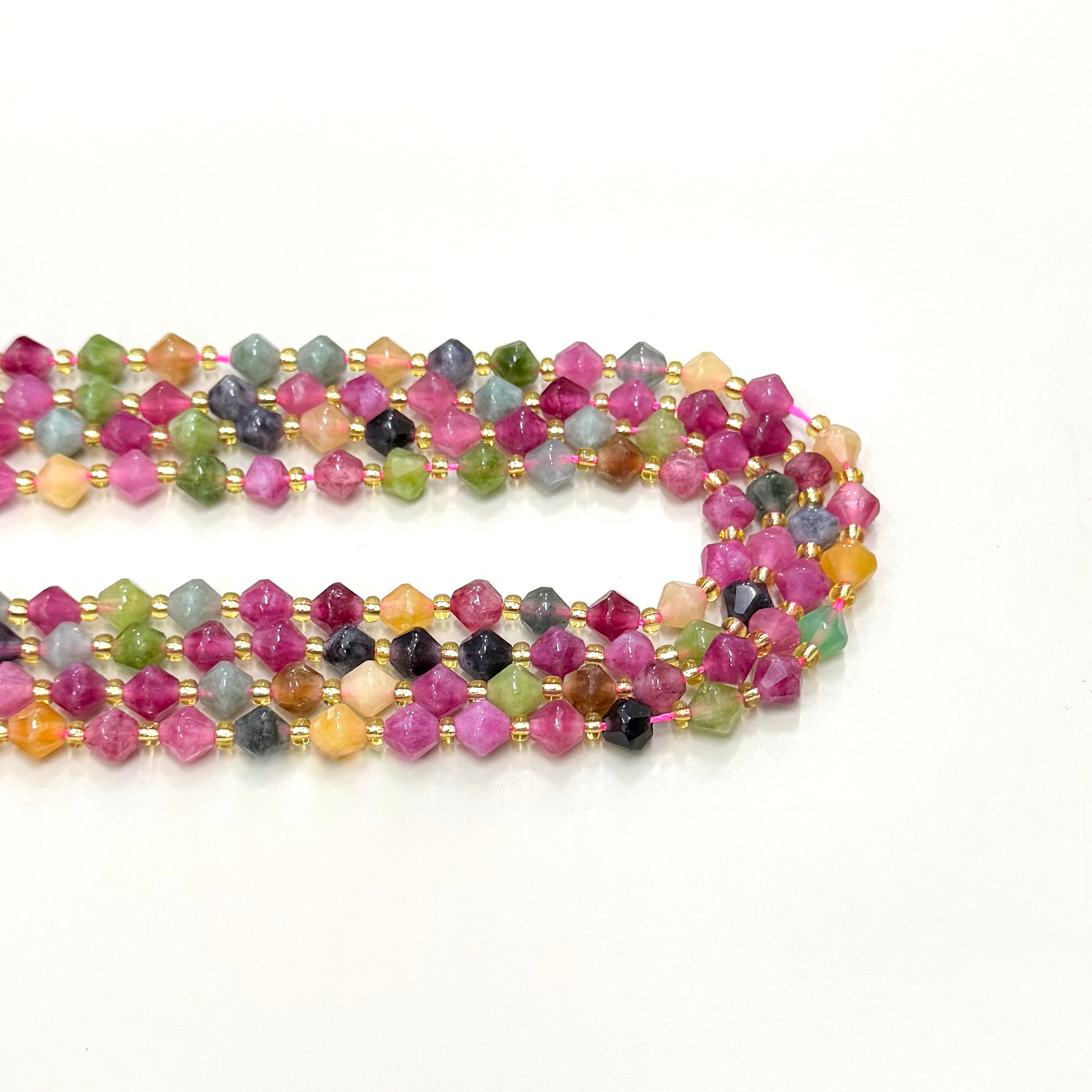 PIEDRA ROMBO FACETADA | JADE TURMALINADO