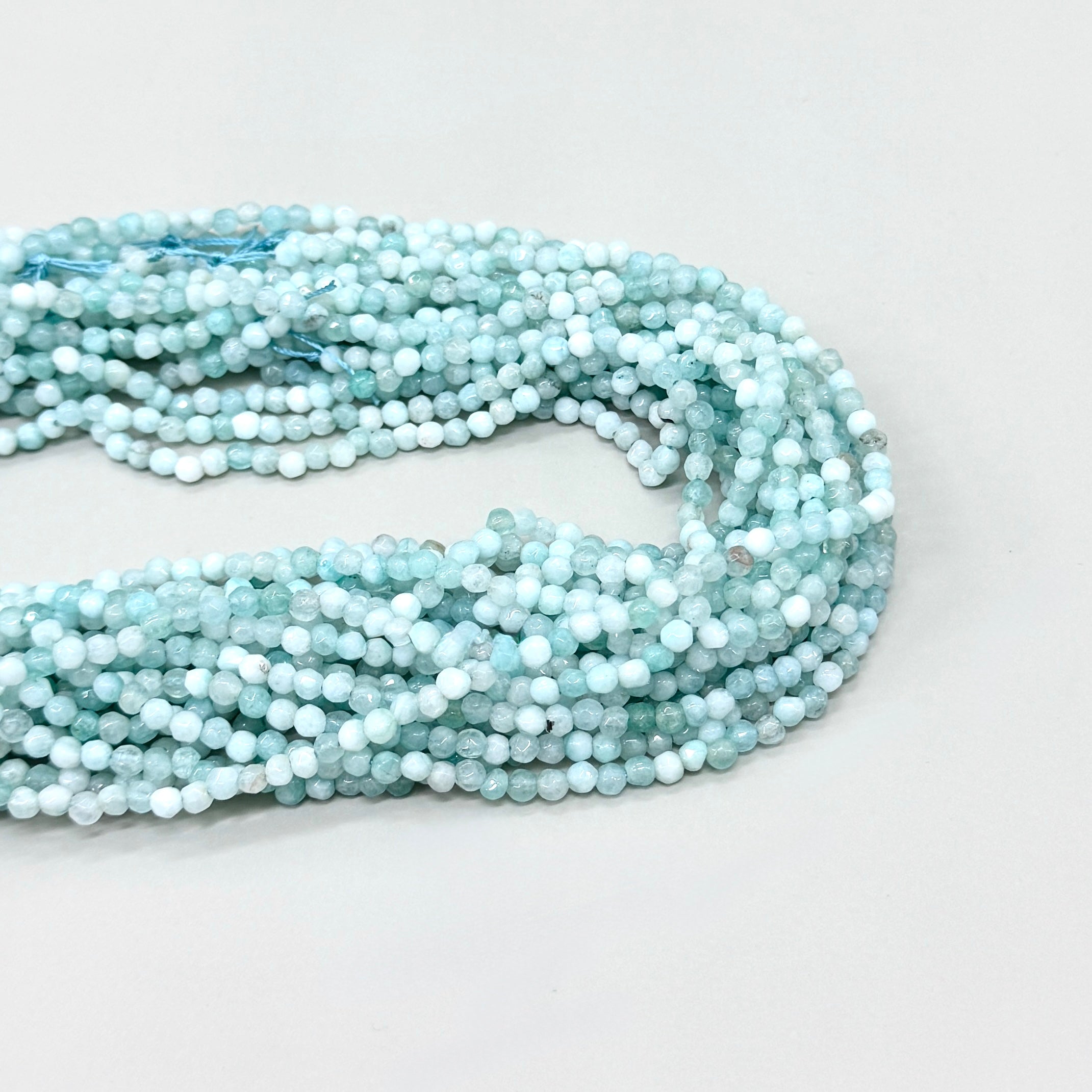 AGATA FACETADA | 4MM | VERDE AGUA MATIZADO