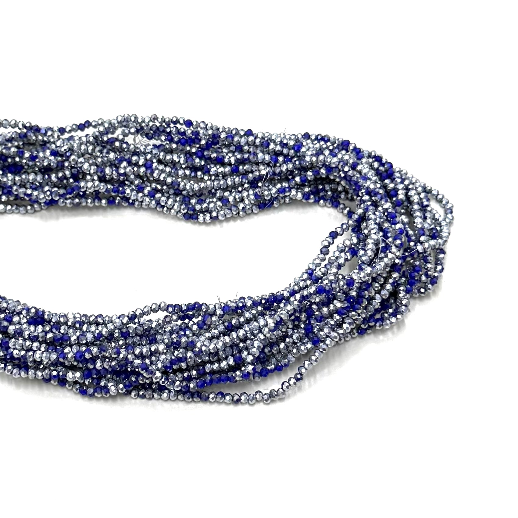 CRISTAL CHATO | 2.7MM | BICOLOR AZUL Y PLATEADO METALIZADO