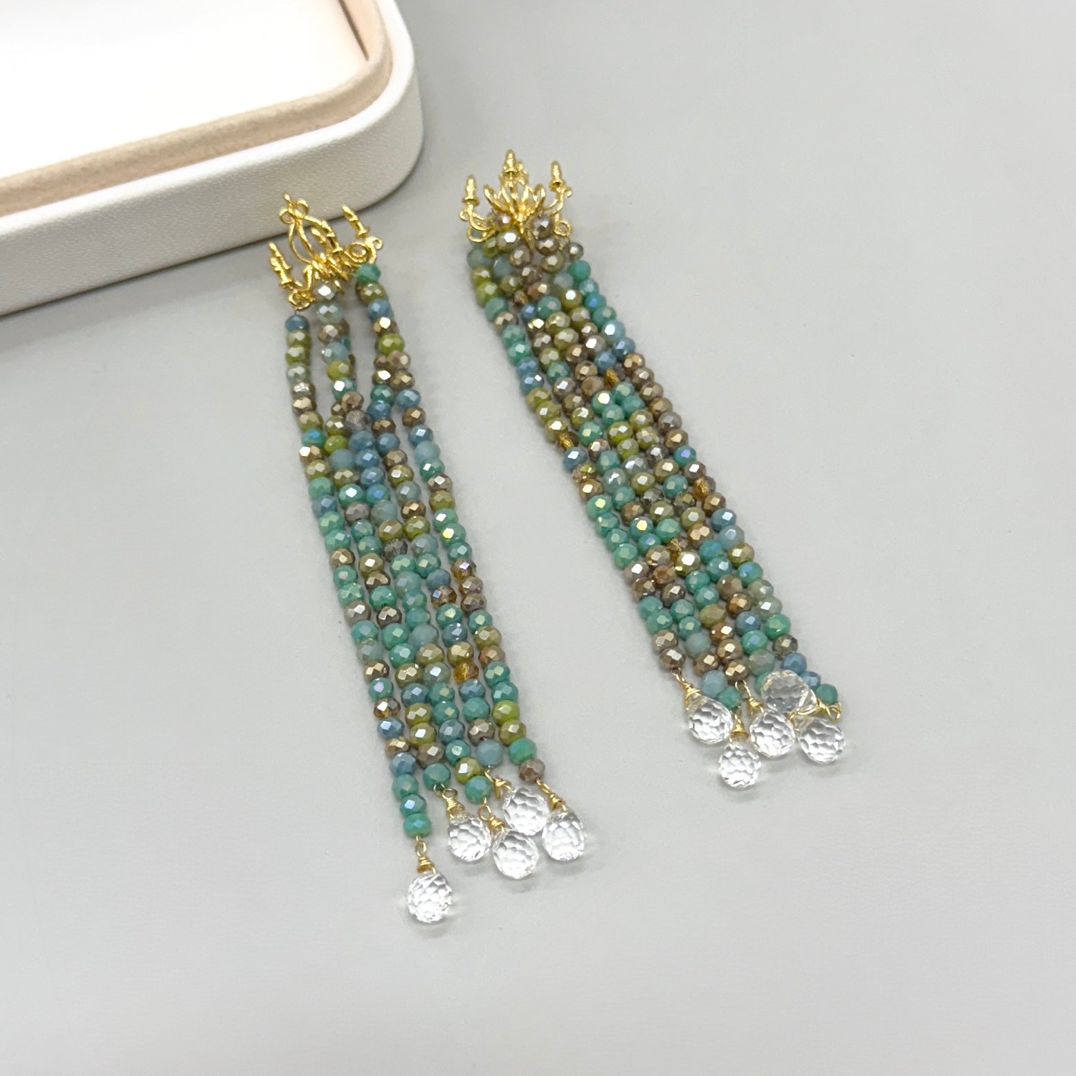 COLGANTE | CRISTALES MIX TURQUESA | 1 UND