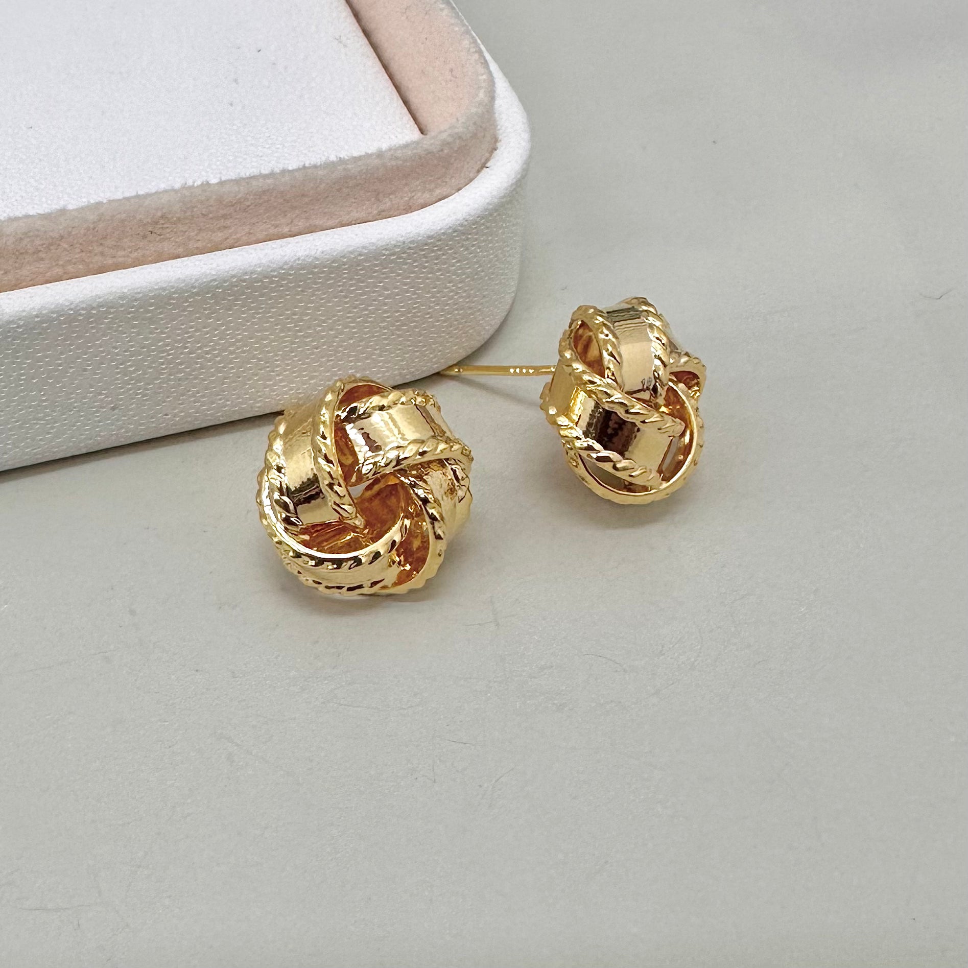 AROS BAÑO DE ORO | PEQUEÑO NUDO | 20MM