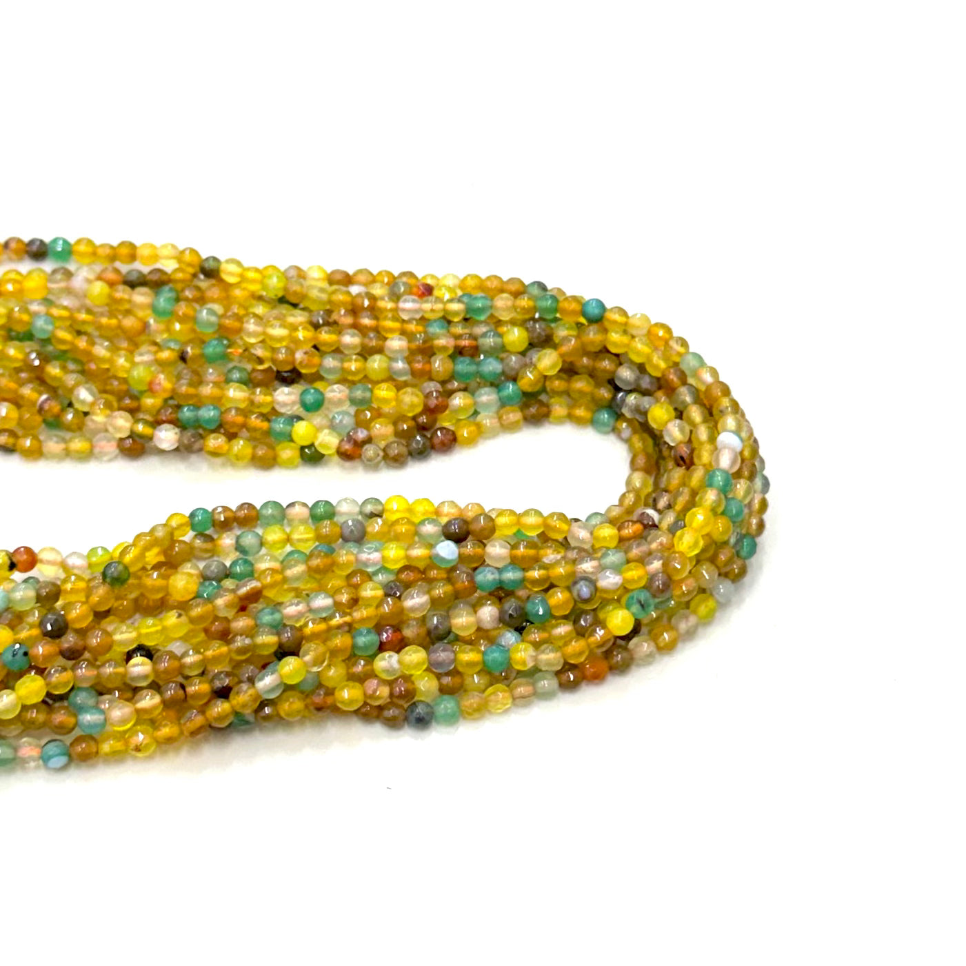 AGATA FACETADA | 4MM | AMARILLO VERDE MATIZADO