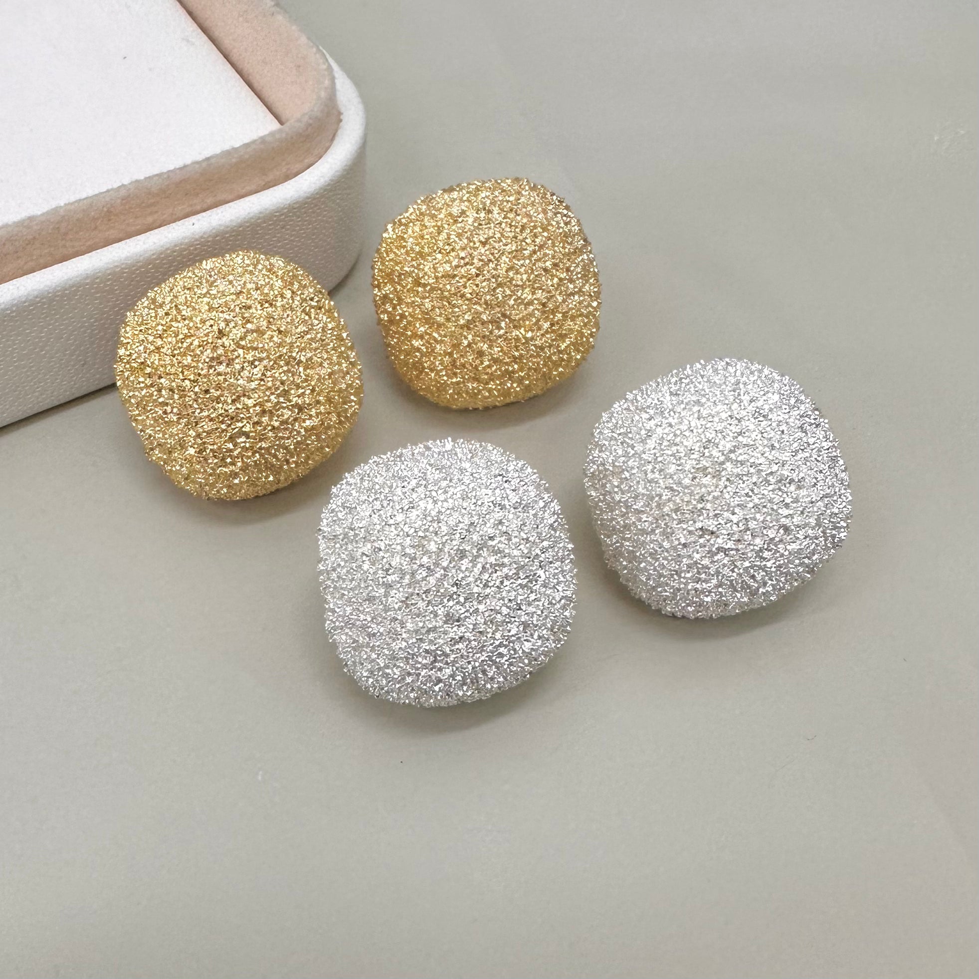 AROS BAÑO DE ORO | BOTON DE AZUCAR | 20MM