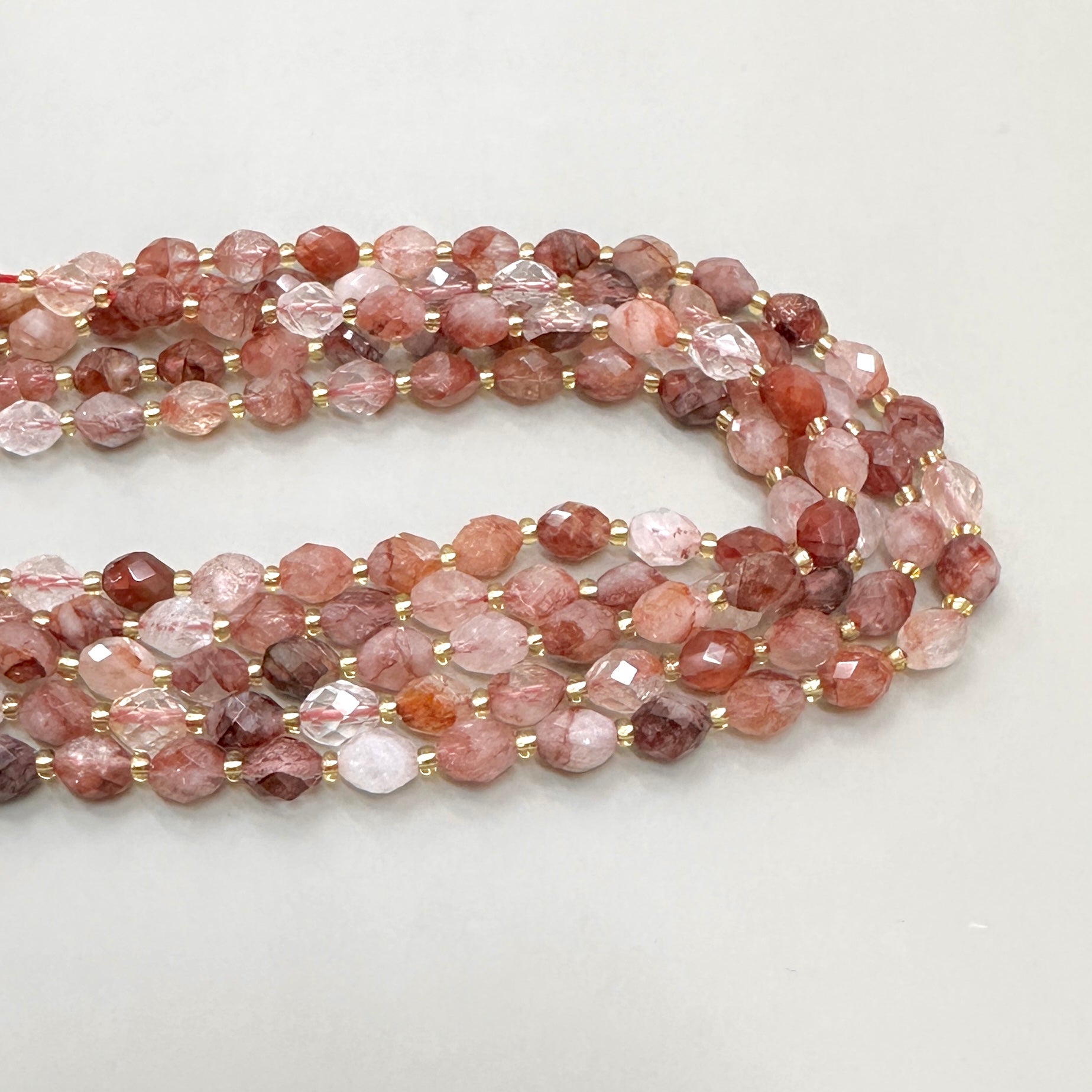 PIEDRA OVALADA FACETADA | CUARZO DE FUEGO