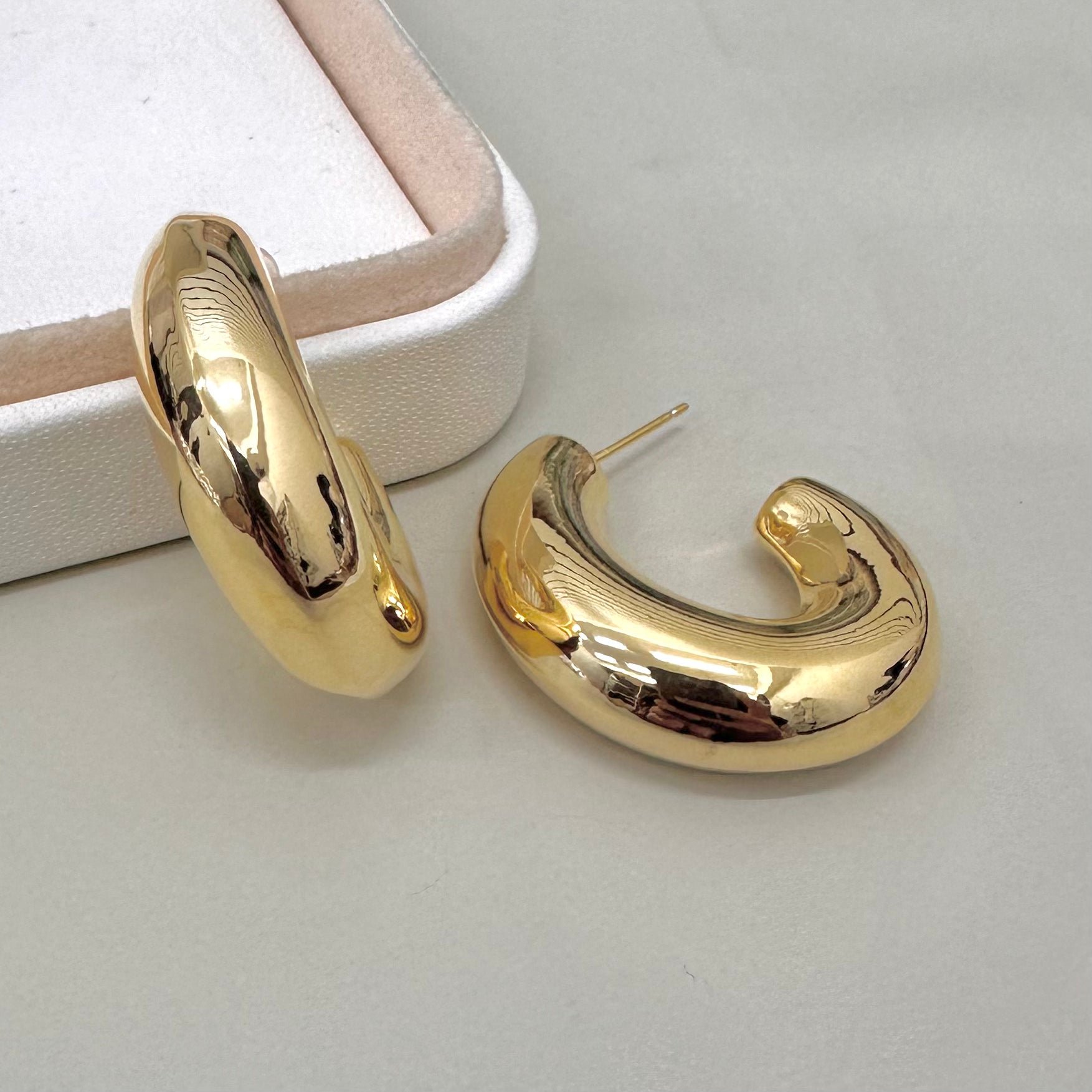 AROS BAÑO DE ORO | ARGOLLAS "C" | 35MM X 30MM