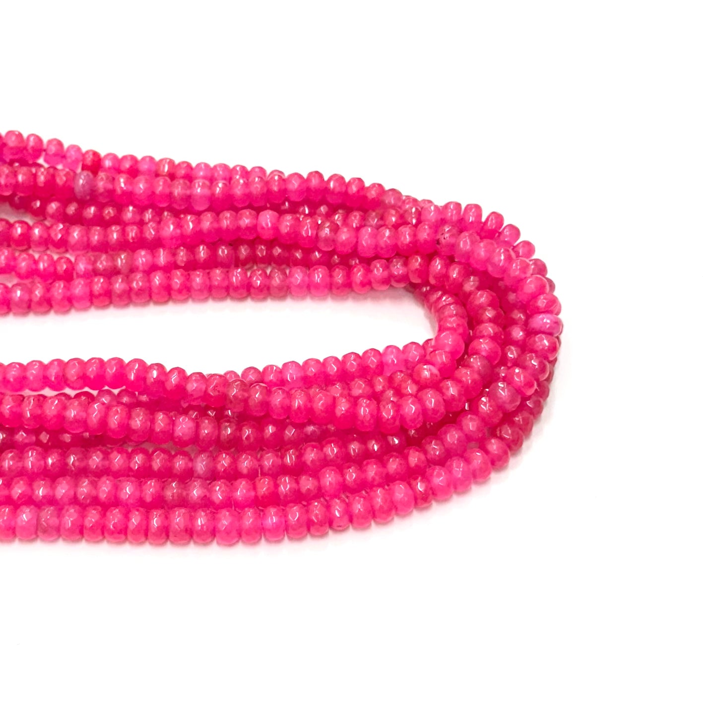 AGATA FACETADA RONDELL 8MM | FUCSIA FLUOR