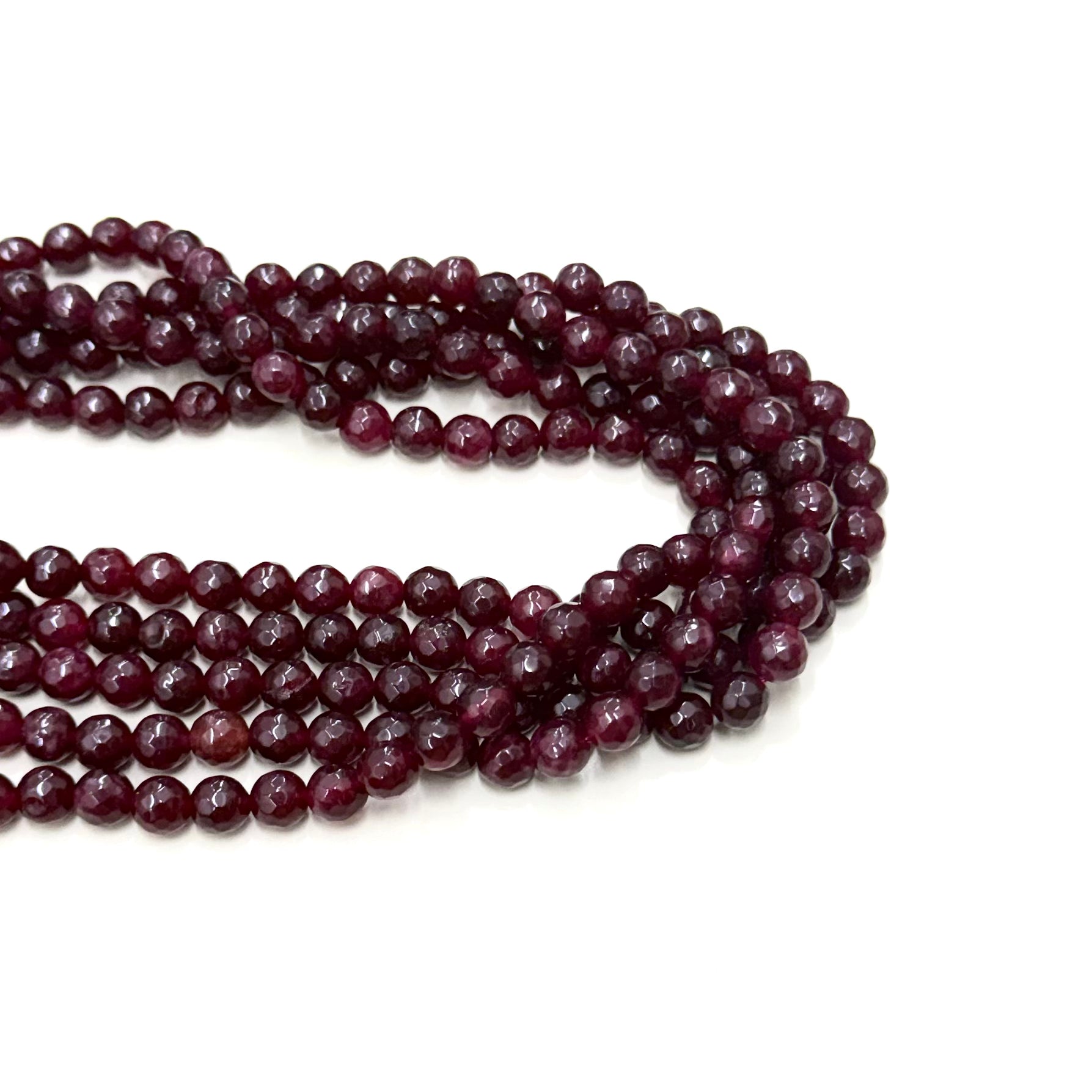 Agata Facetada | Burdeo oscuro Traslúcido