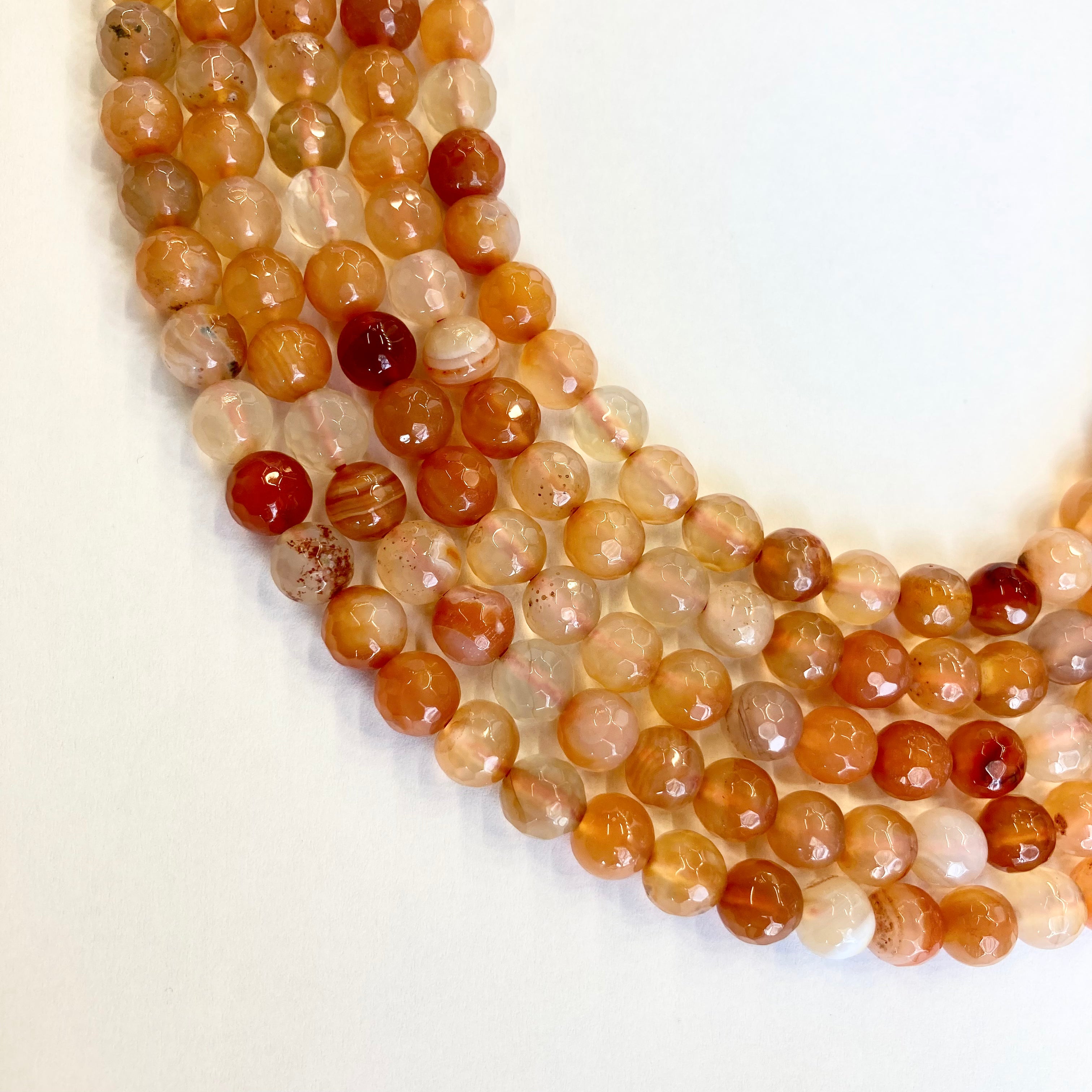 AGATA FACETADA | 8MM | CARAMELO MATIZADO