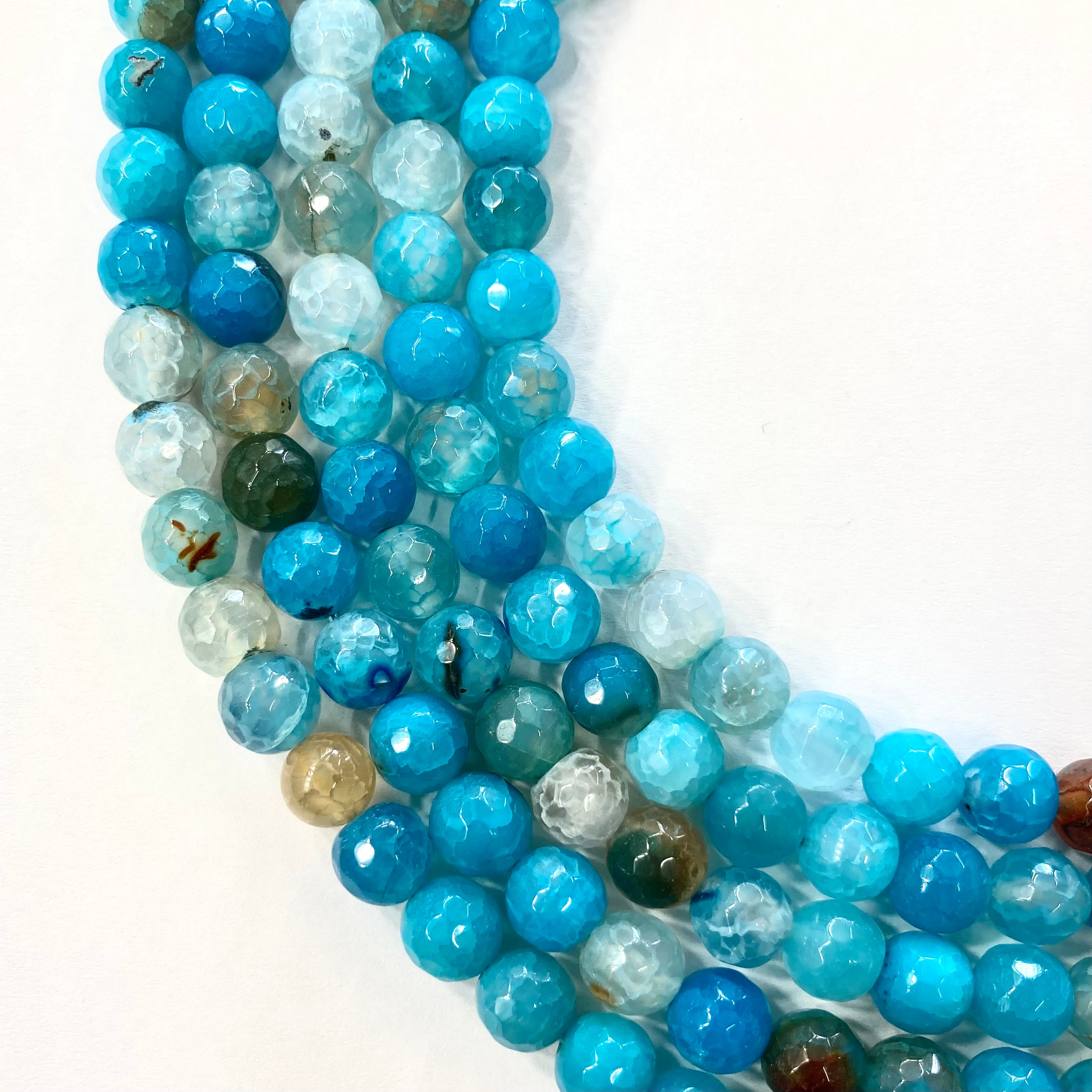 Agata Facetada | 8mm | Calipso Matizado (13-18E)