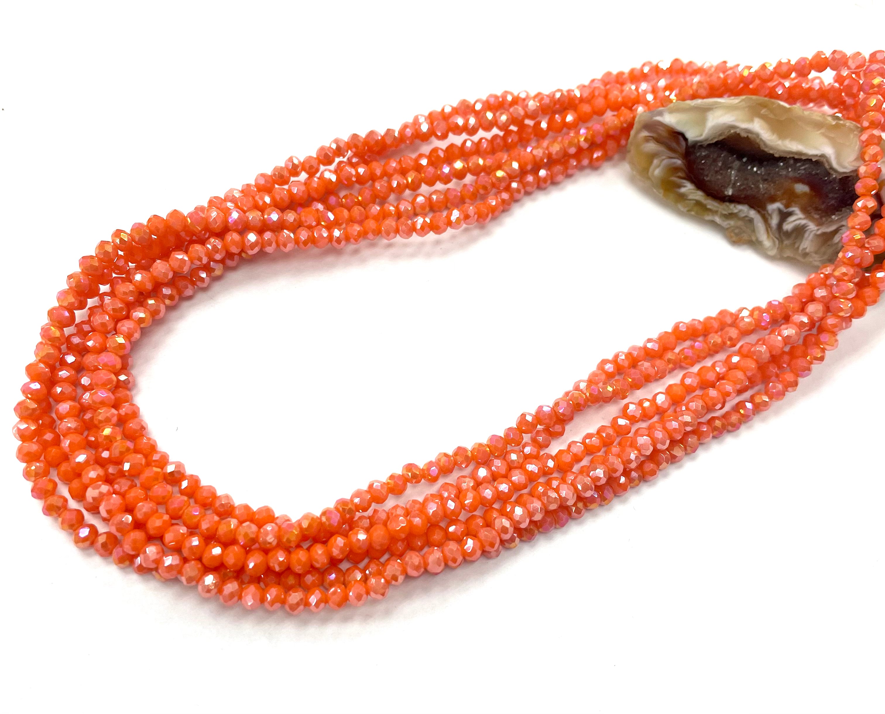 CRISTAL CHATO | 3.5MM | MATTE TORNASOL NARANJA