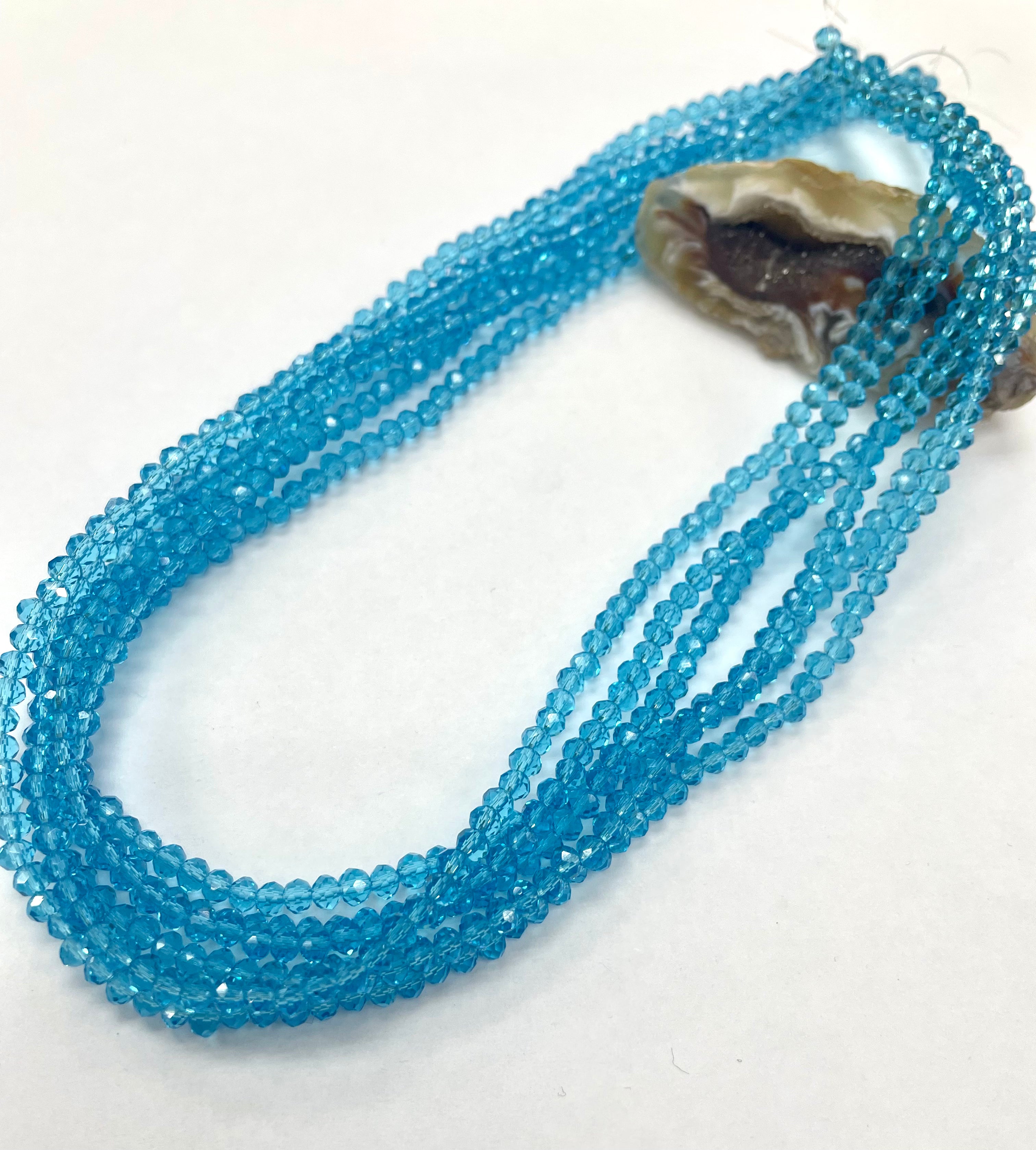 Cristal Chato | 3.5mm | Translucido Celeste (4-7H)