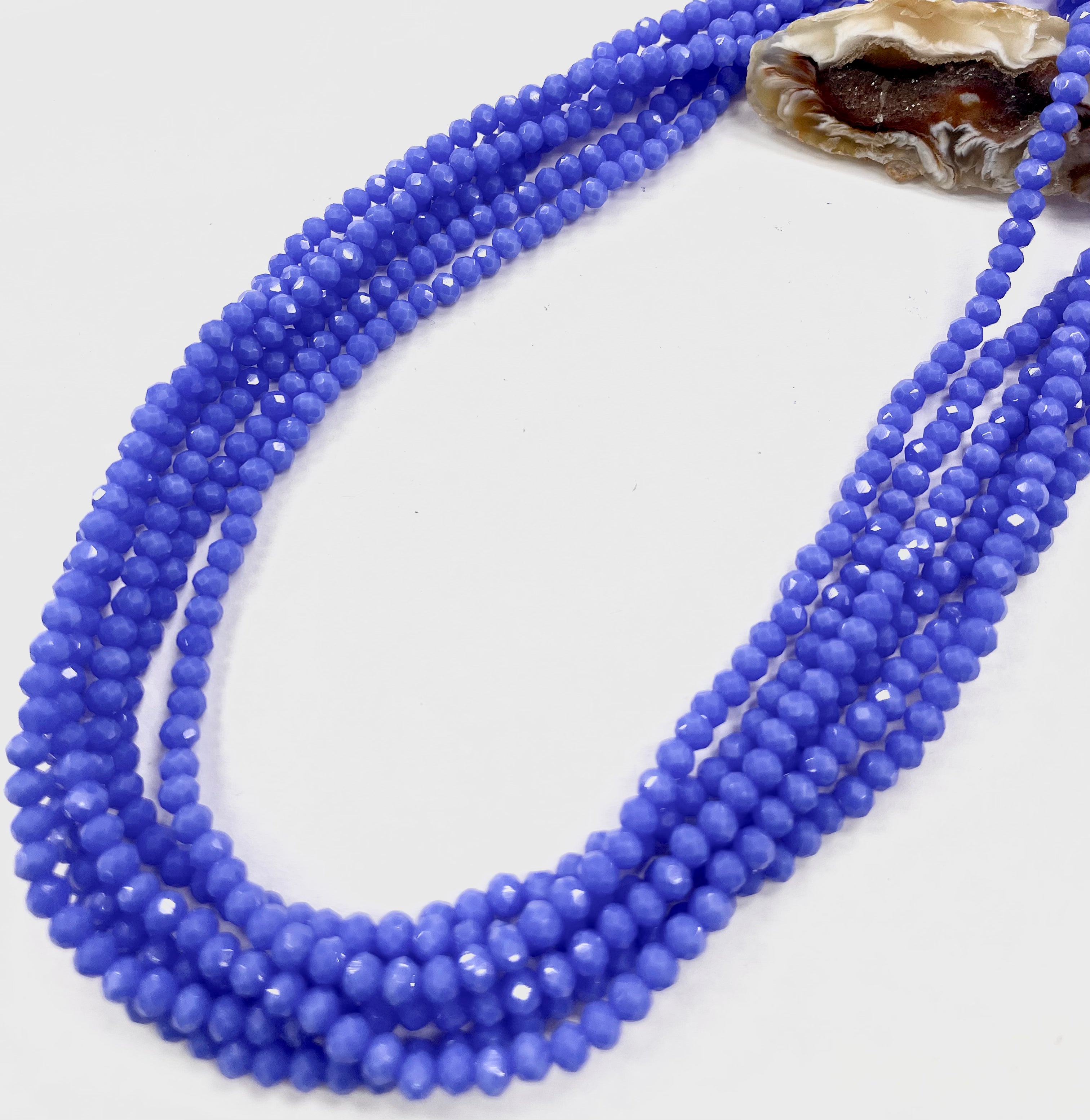 Cristal Chato | 4mm | Matte Lavanda Intenso
