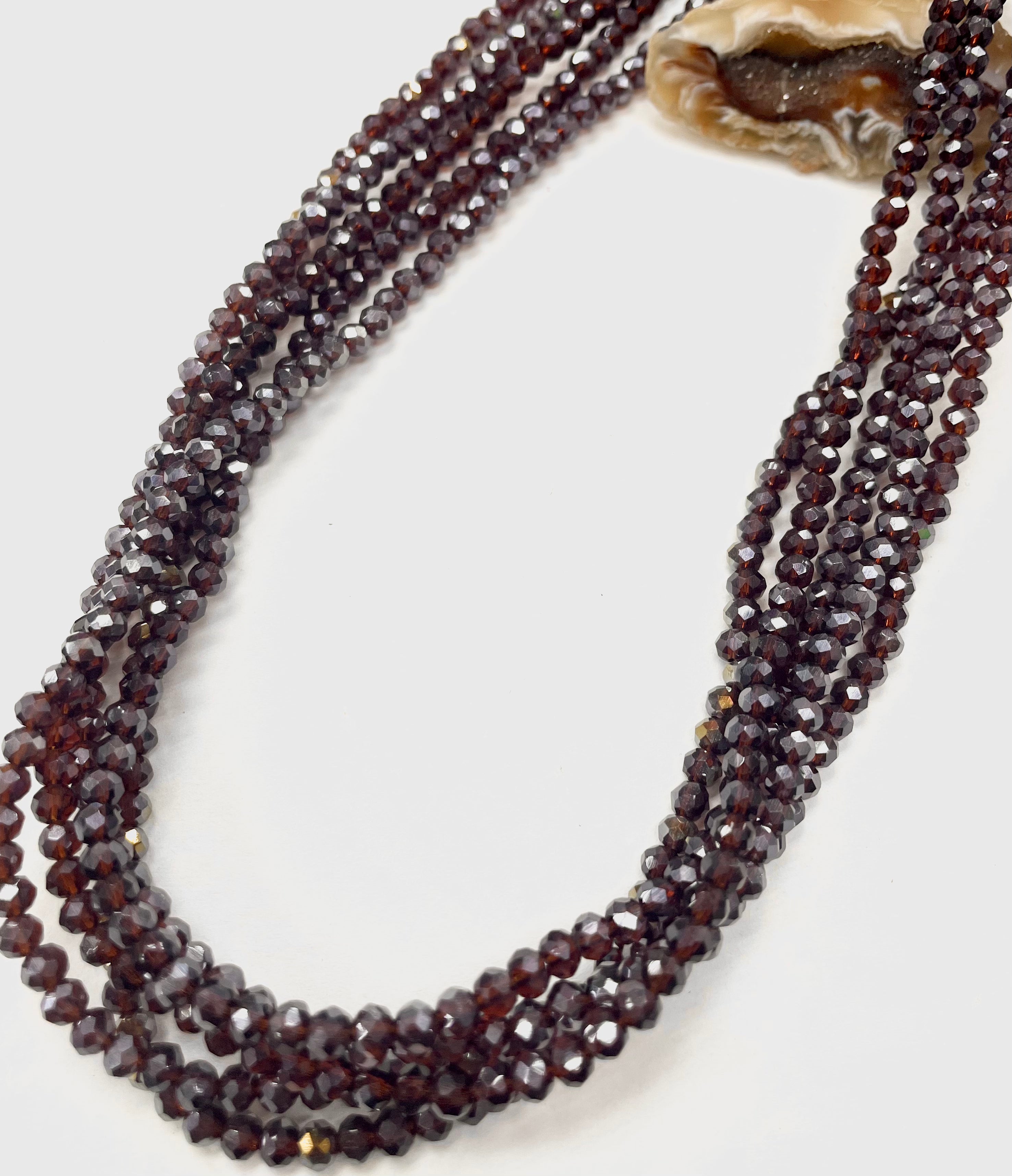 Cristal Chato | 4mm | Tornasol Cafe Oscuro