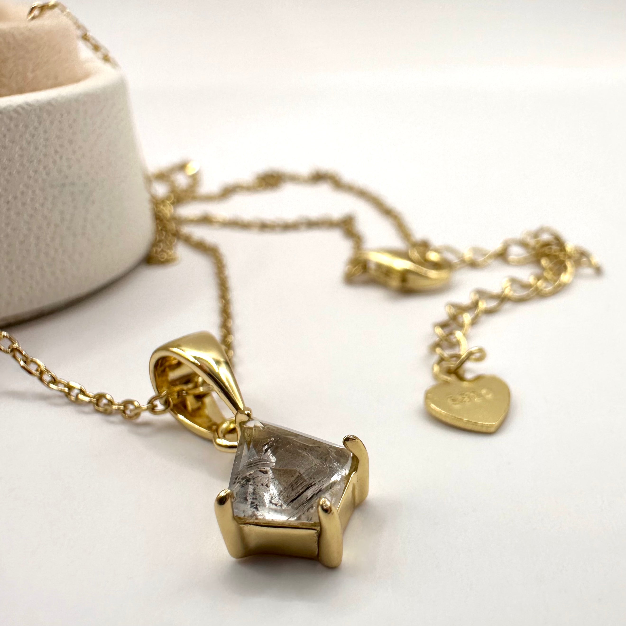 COLLAR “COMETA” | DIAMANTE HERKIMER | BAÑO DE ORO 14K