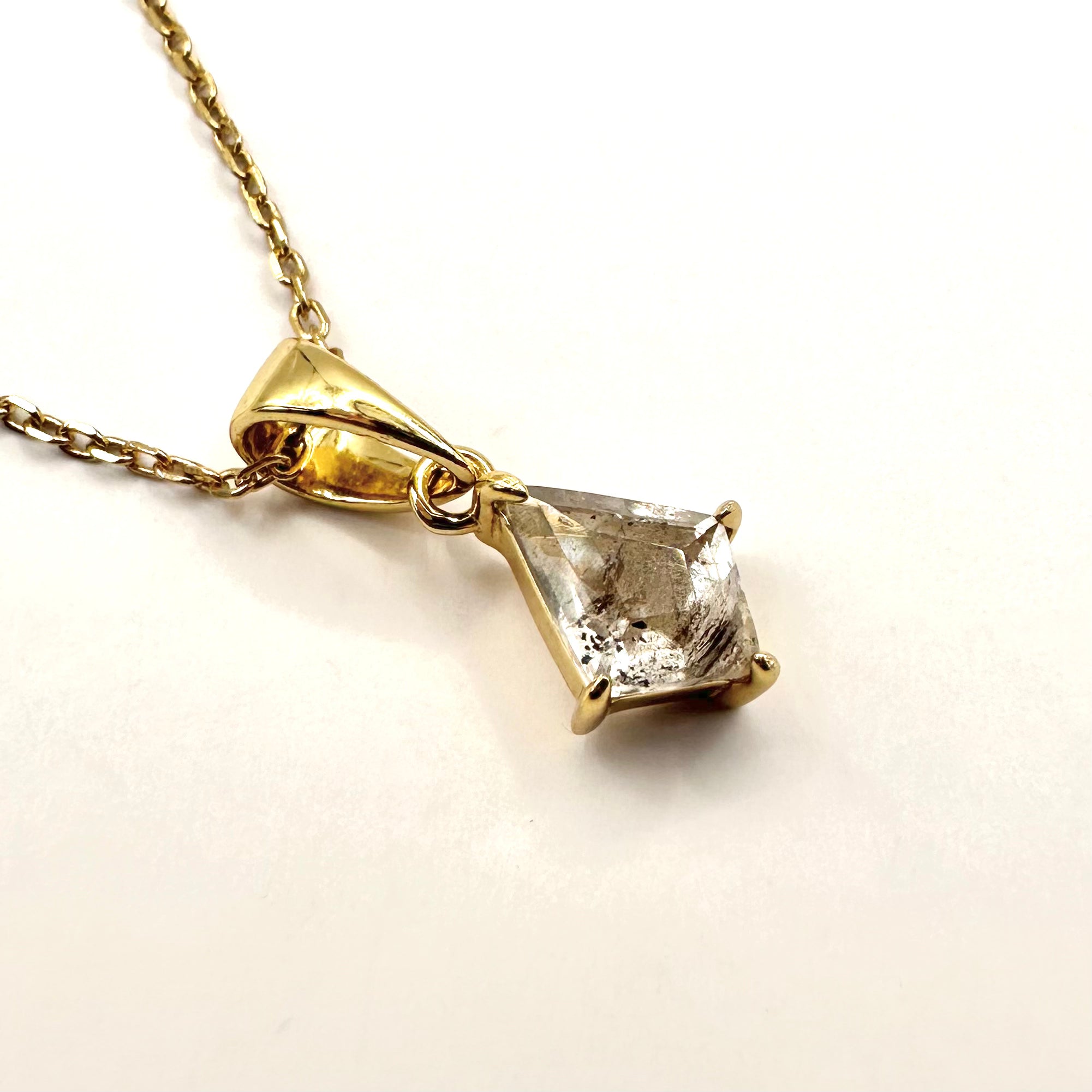 COLLAR “COMETA” | DIAMANTE HERKIMER | BAÑO DE ORO 14K