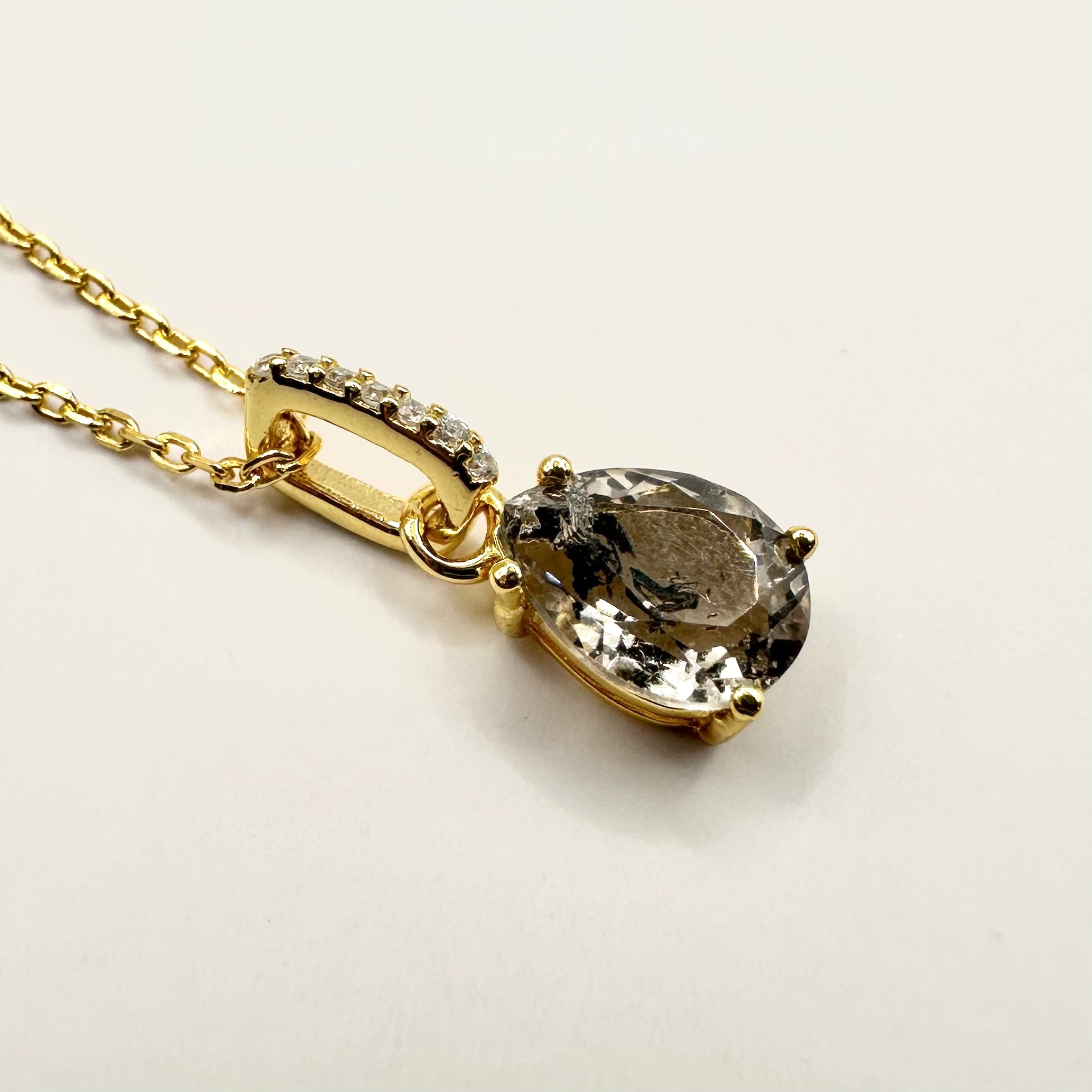 COLLAR “REINA” | DIAMANTE HERKIMER | BAÑO DE ORO 14K