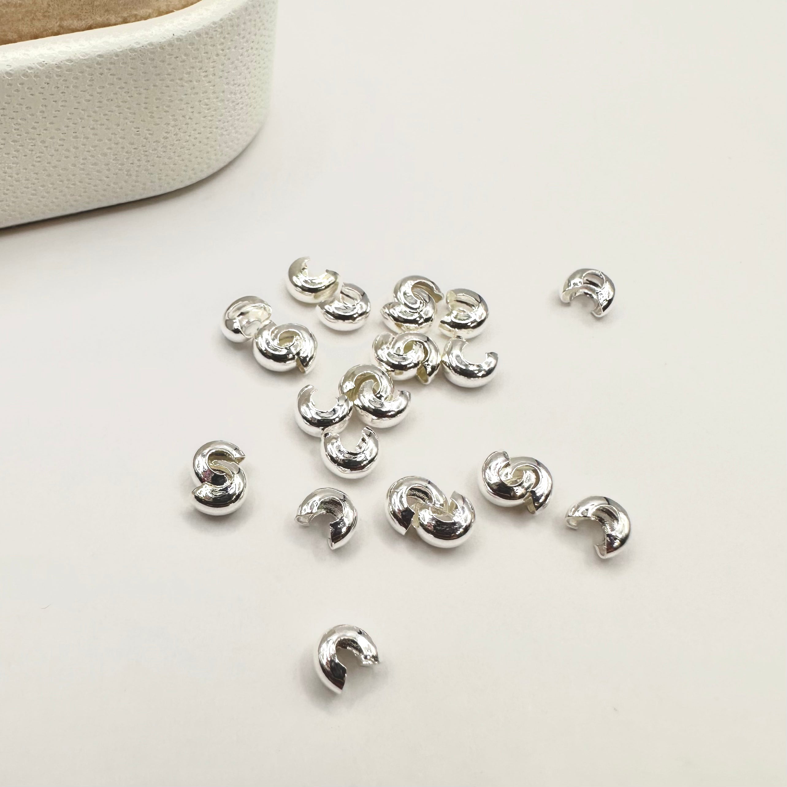 TAPANUDO CARACOL | 3MM | BAÑO DE PLATA