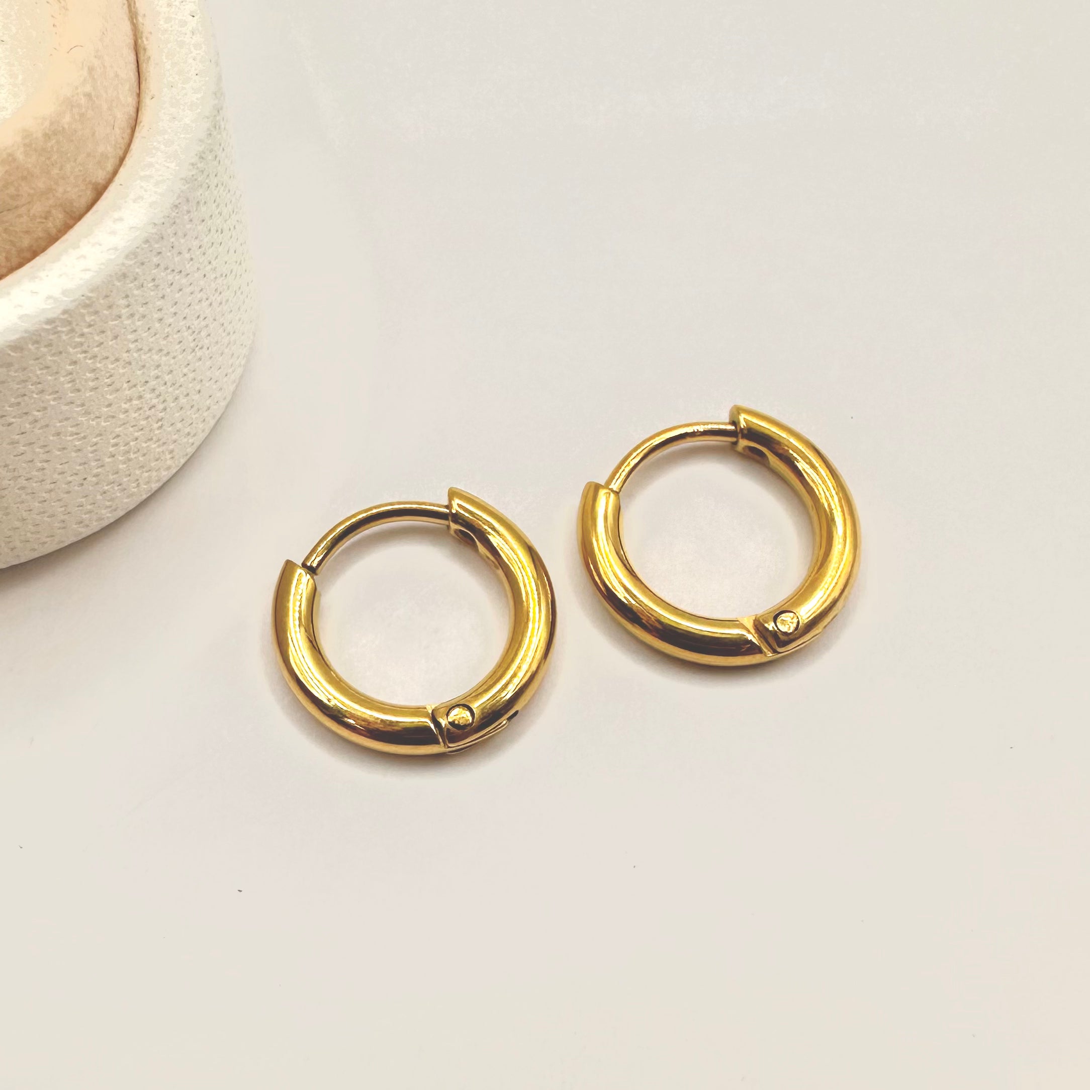 AROS DE ARGOLLA | ACERO DORADO | 12MM