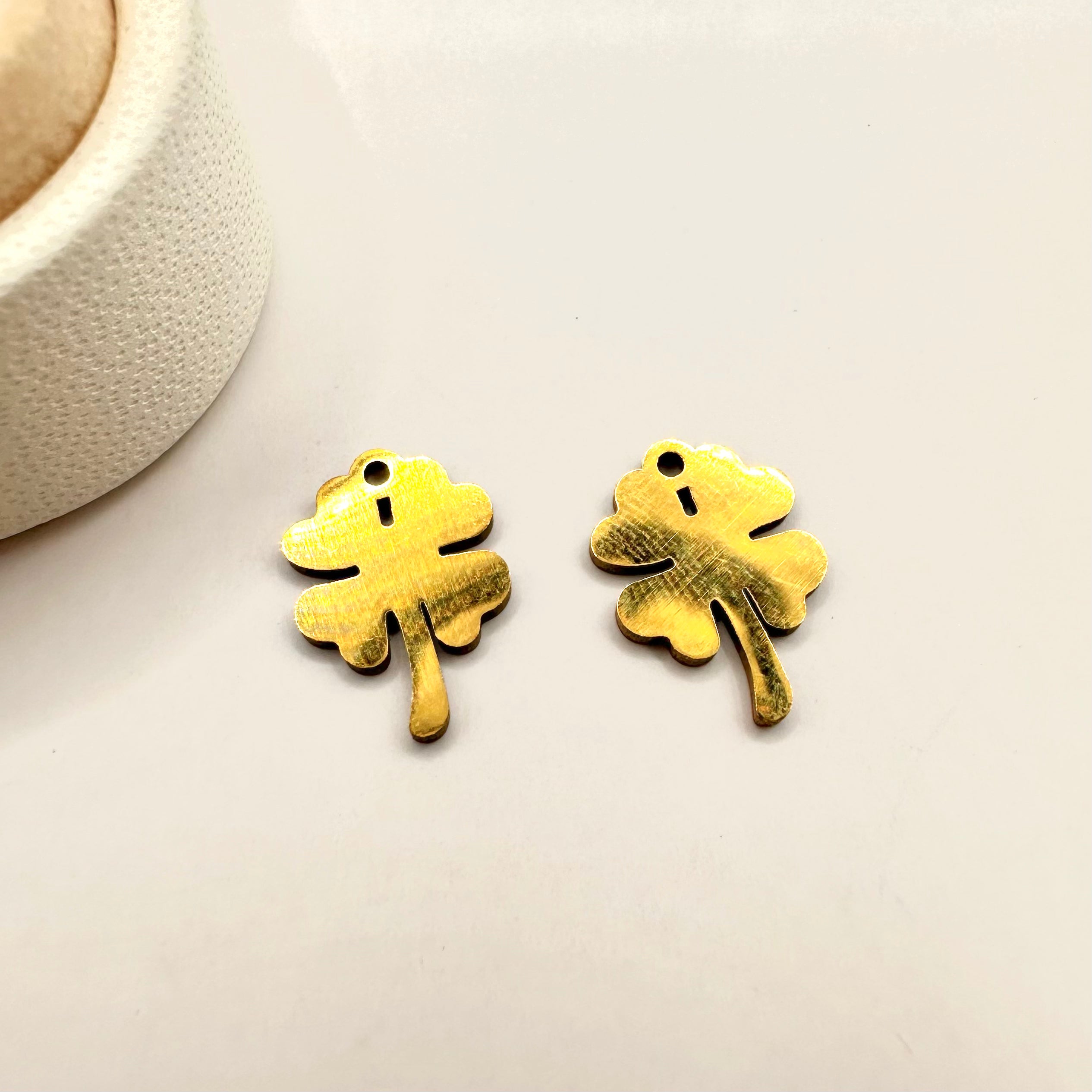 COLGANTE ACERO | TREBOL 4 HOJAS