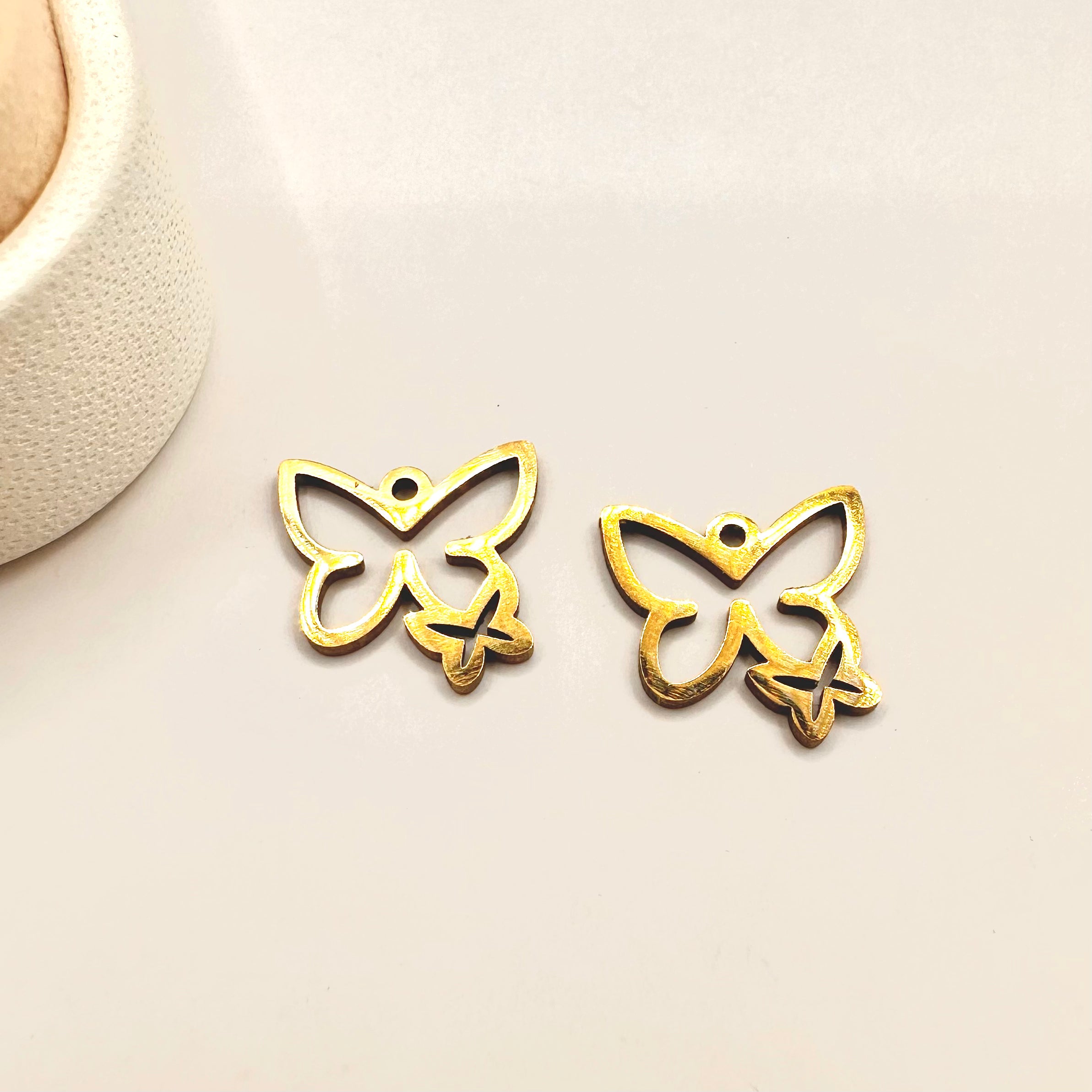 COLGANTE ACERO | DOS MARIPOSAS