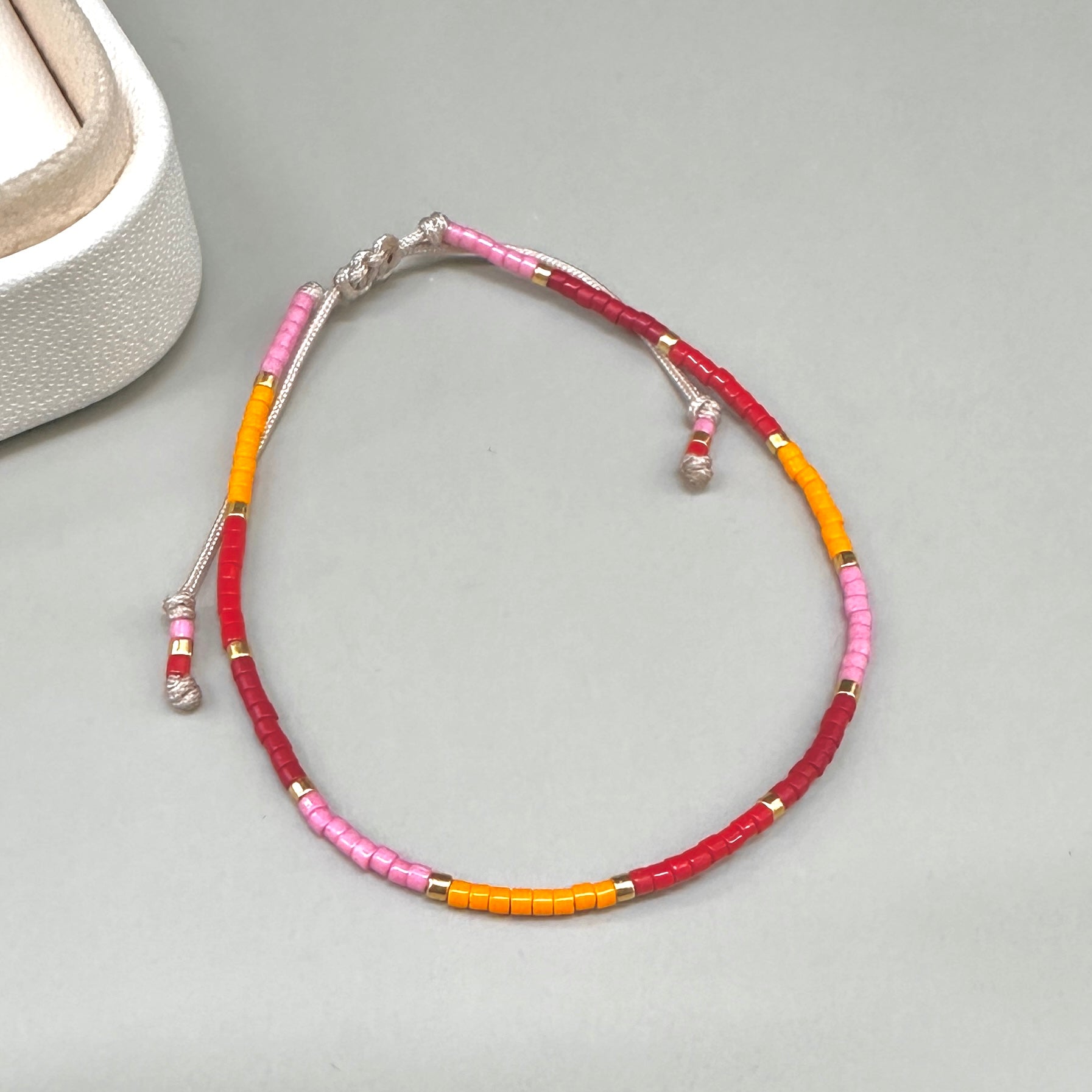 PULSERA MIX ROSA NARANJA Y ROJO | LUNAM